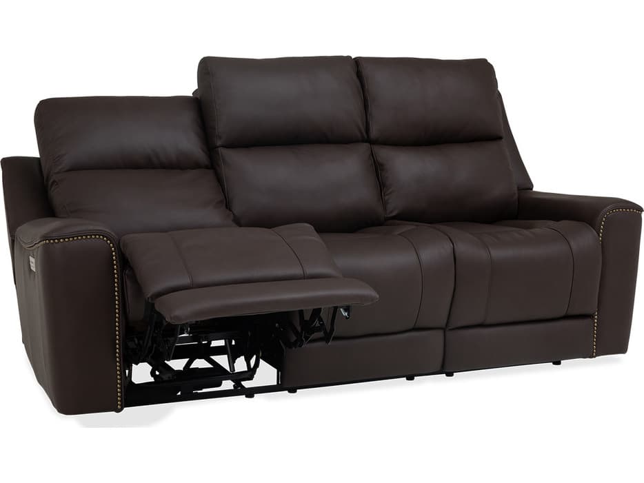 Palliser Hastings Leather Upholstery Sofa Power Recliner with Headrest & Lumbar