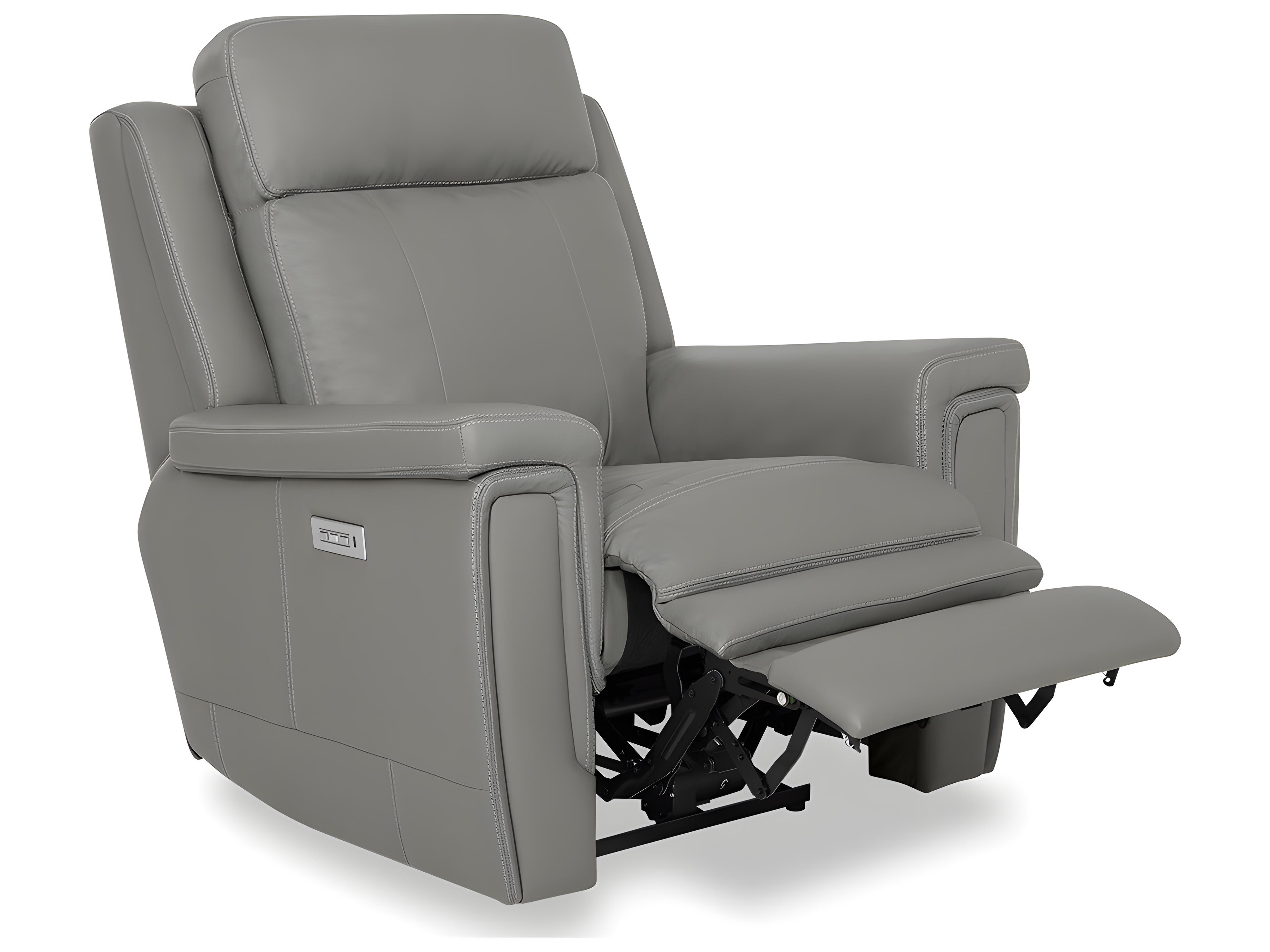 Palliser Asher Leather Upholstery Power Recliner Wall Hugger with Power Headrest