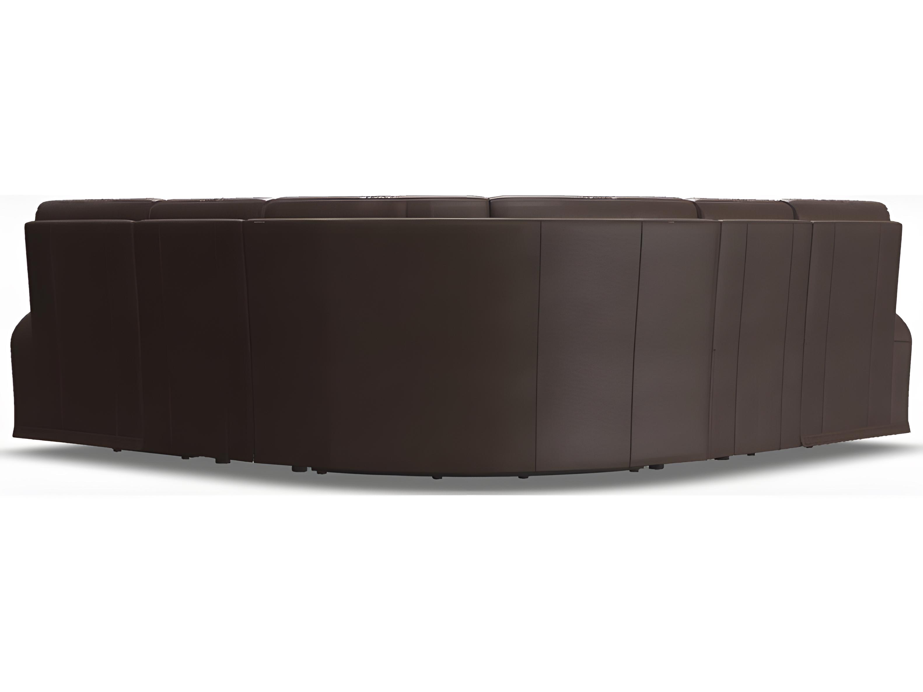 Palliser Acacia Leather Upholstery Sectional Sofa Power Recliner with Power Headrests