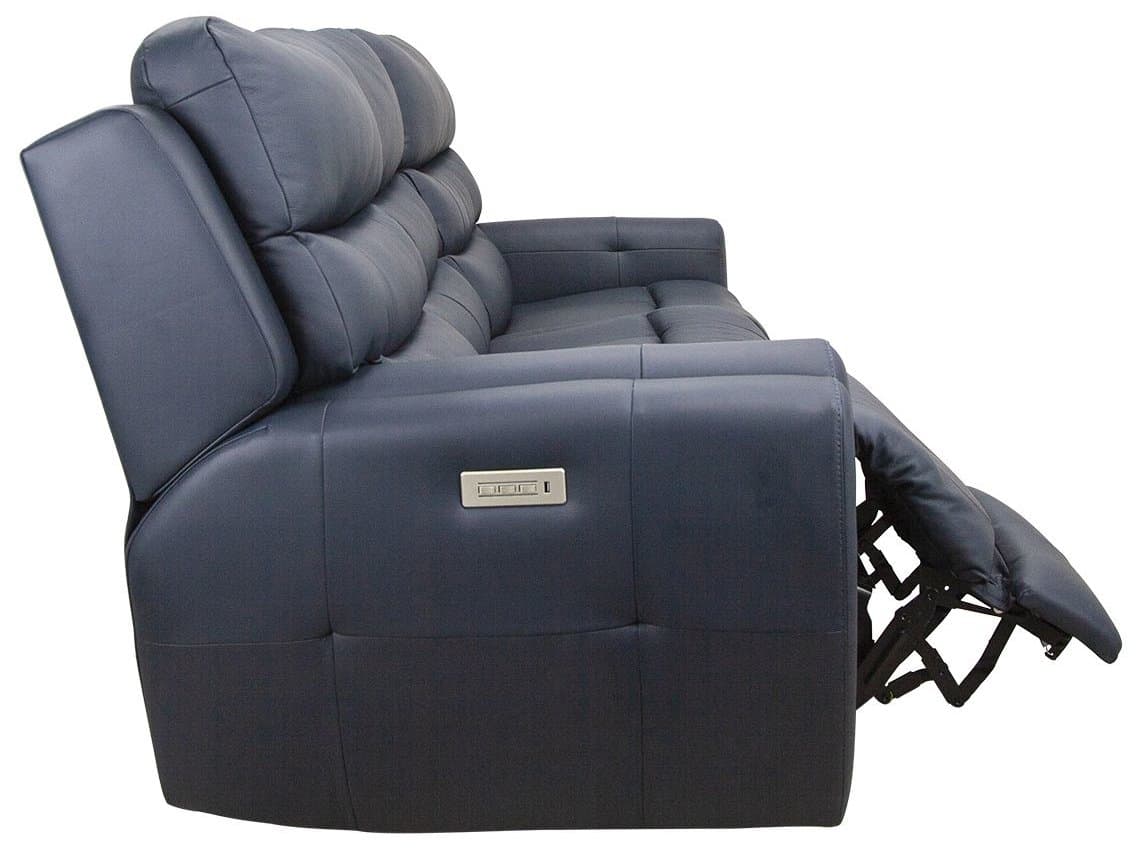 Palliser Gavin Leather Upholstery Console Loveseat Power Recliner with Cupholder with Power Headrest