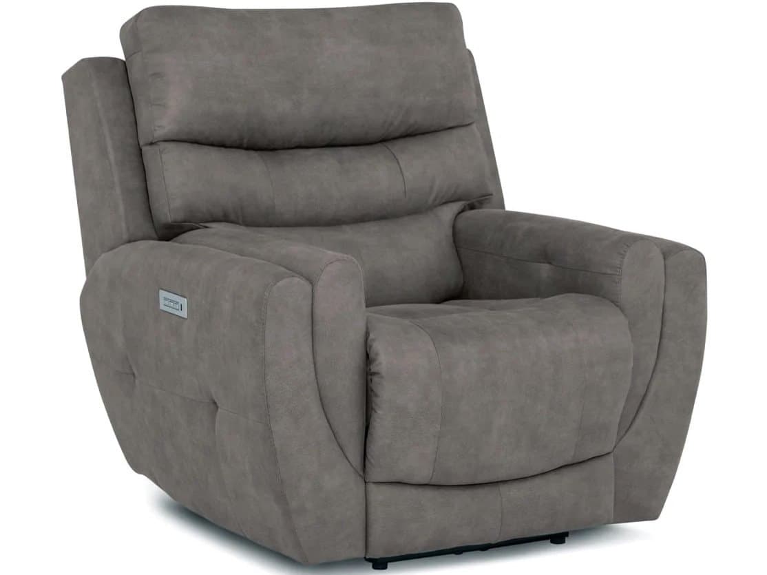Palliser Gavin Leather Upholstery Power Recliner Wall Hugger with Headrest & Lumbar