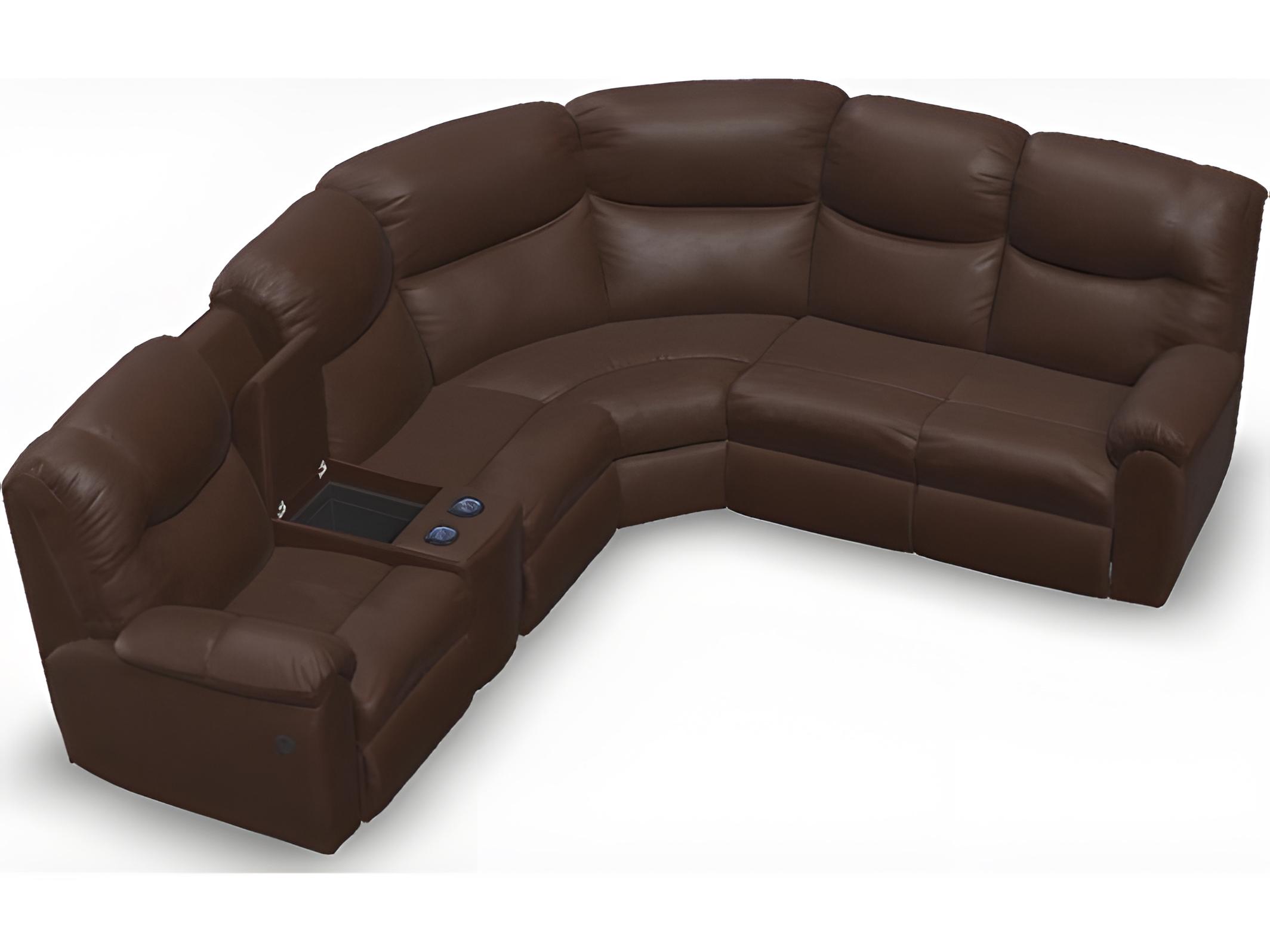 Palliser Regent Leather Upholstery Sectional Sofa