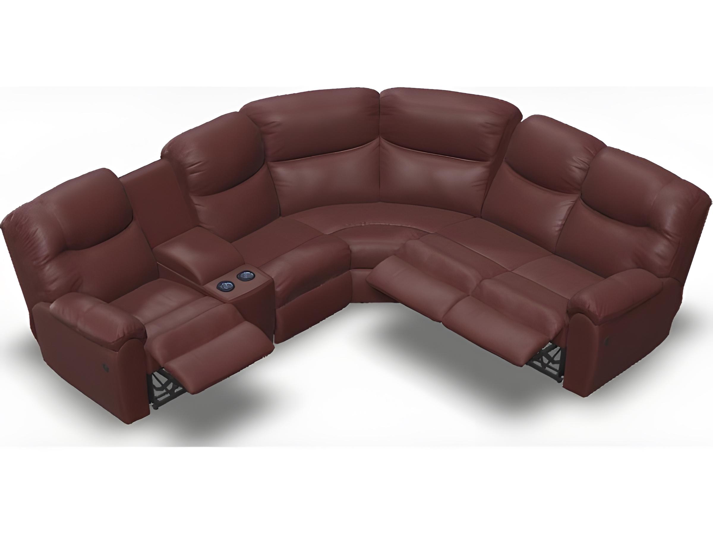 Palliser Regent Leather Upholstery Sectional Sofa