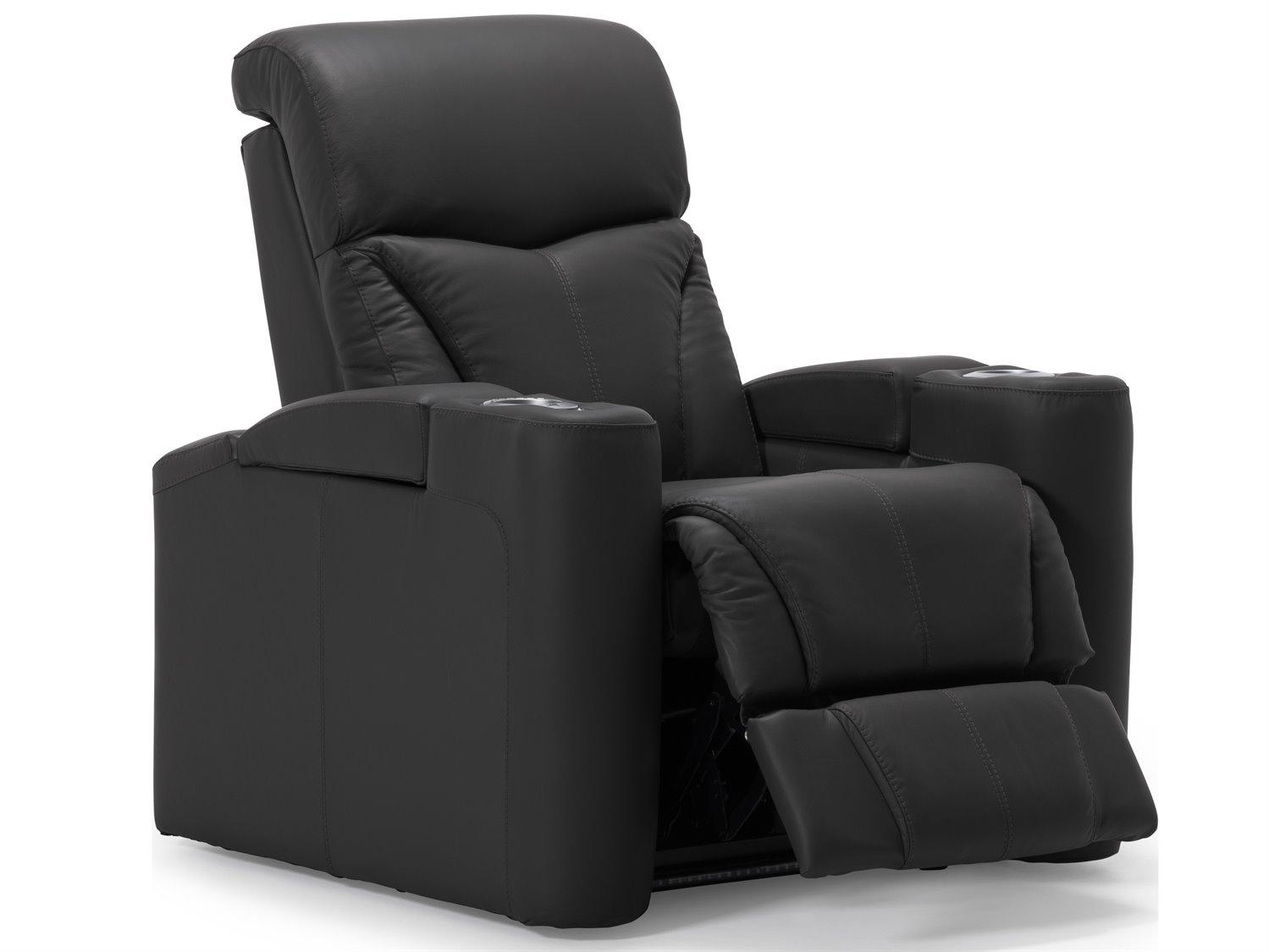 Palliser Vivid Leather Upholstery Power Recliner with Power Headrest & Lumbar