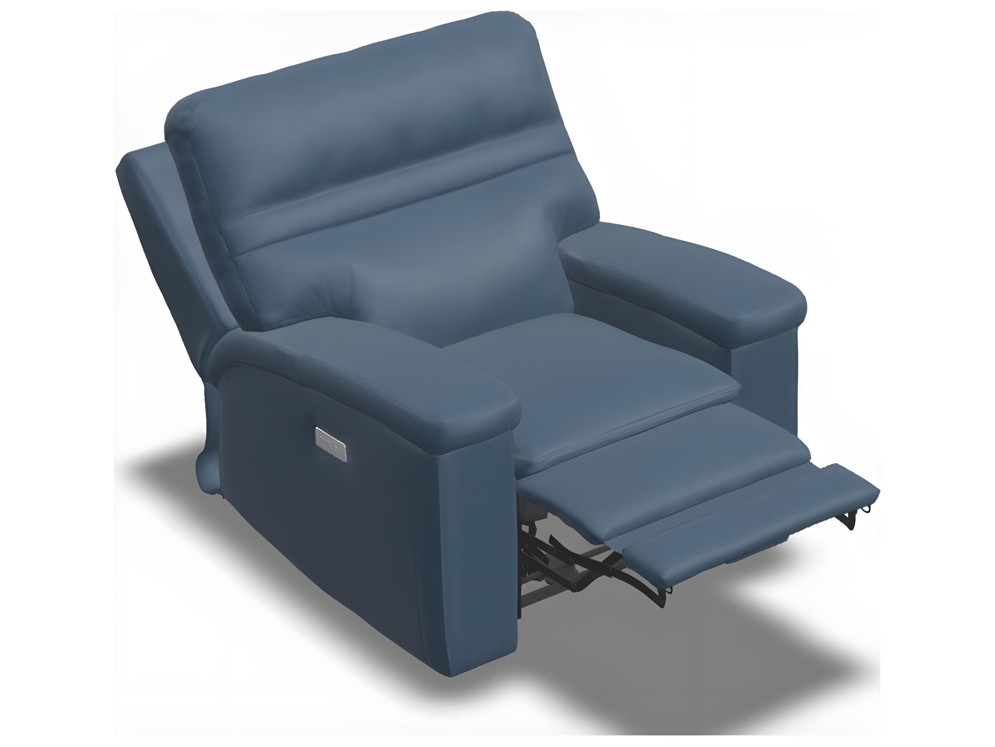 Palliser Leo Leather Upholstery Power Recliner Wall Hugger with Headrest & Lumbar