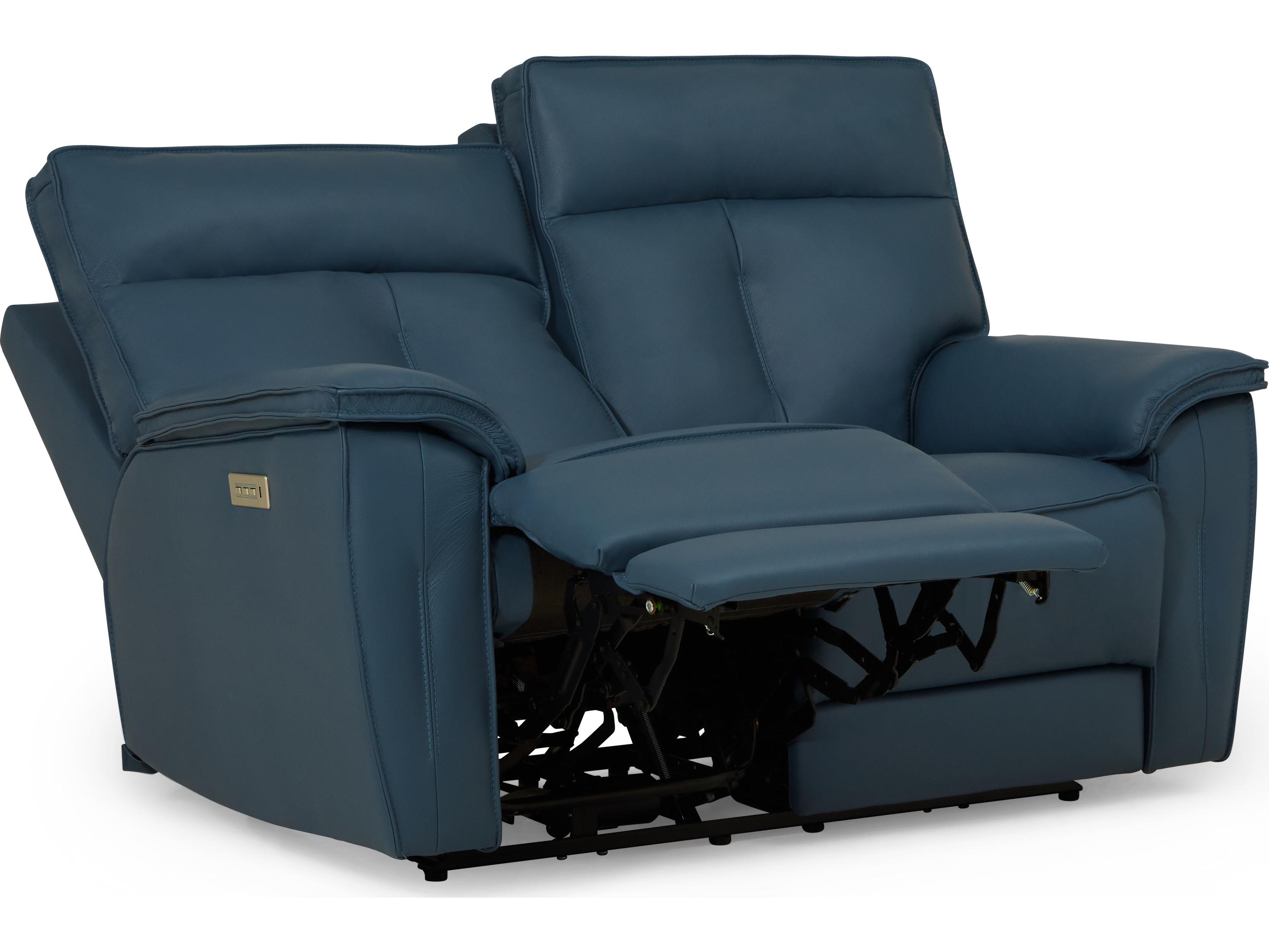 Palliser Oakley Leather Upholstery Loveseat Power Recliner with Headrest & Lumbar