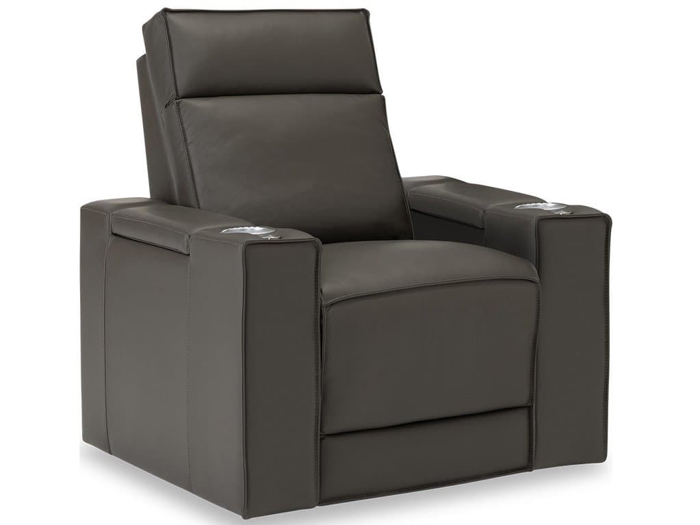 Palliser Ace Leather Upholstery Power Recliner with Power Headrest and Lumbar