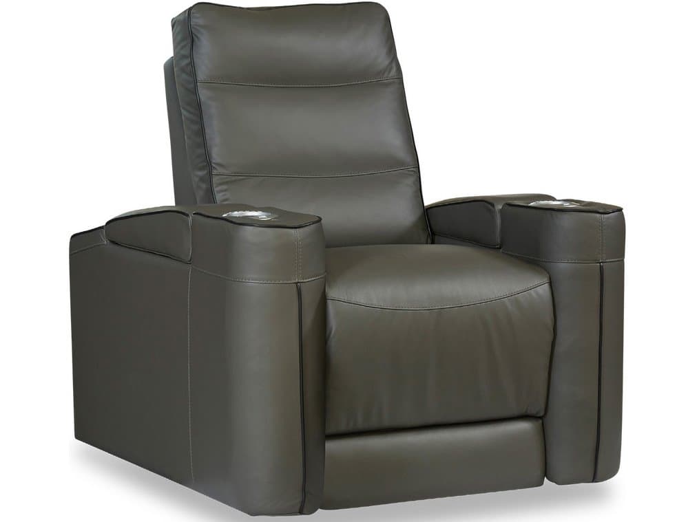 Palliser Beckett Leather Upholstery Power Recliner with Power Headrest & Lumbar