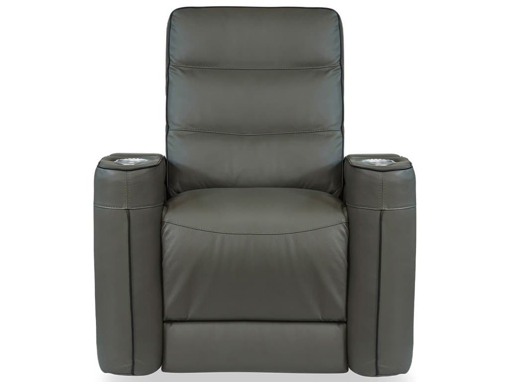 Palliser Beckett Leather Upholstery Power Recliner with Power Headrest & Lumbar