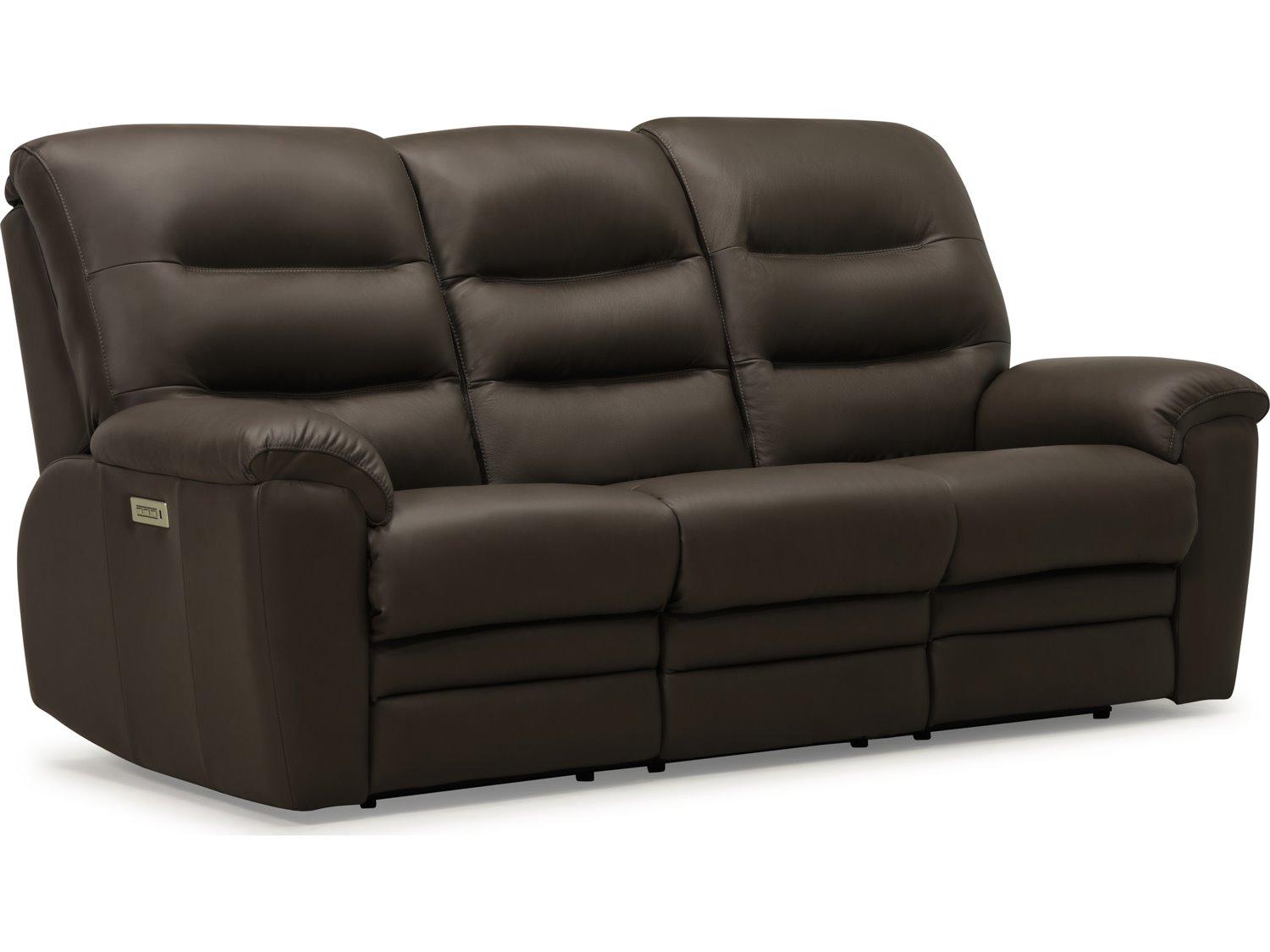 Palliser Keiran Leather Upholstery Sofa Power Recliner with Headrest & Lumbar