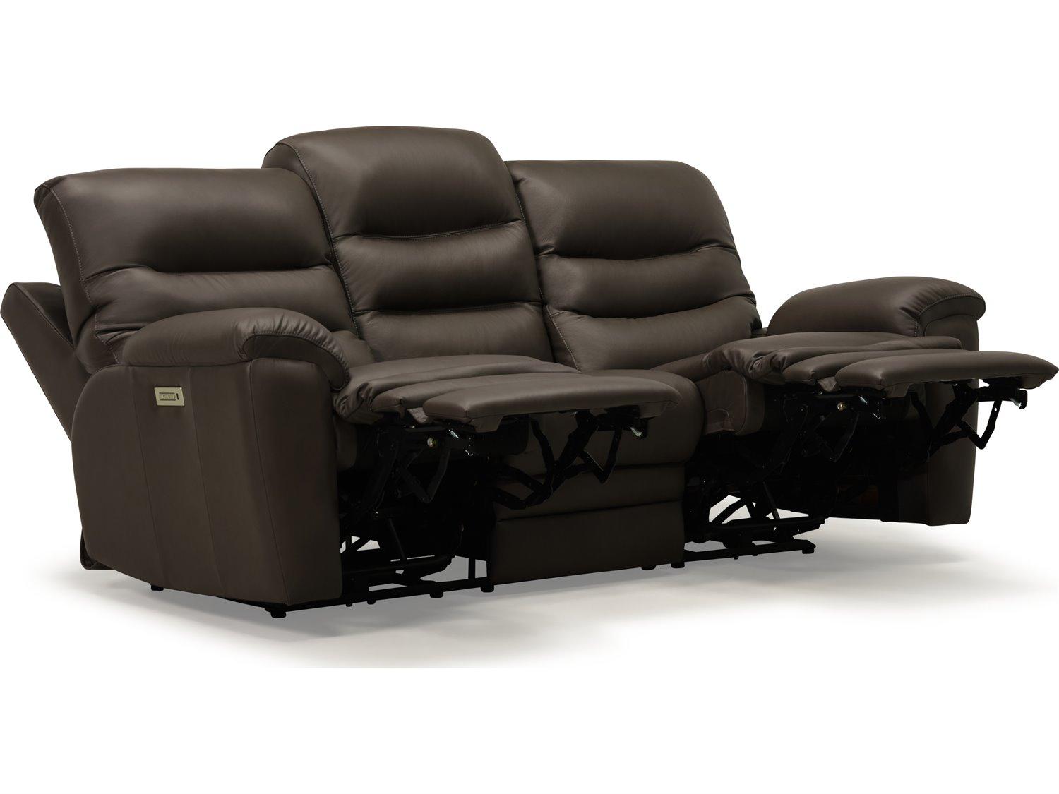 Palliser Keiran Leather Upholstery Sofa Power Recliner with Headrest & Lumbar