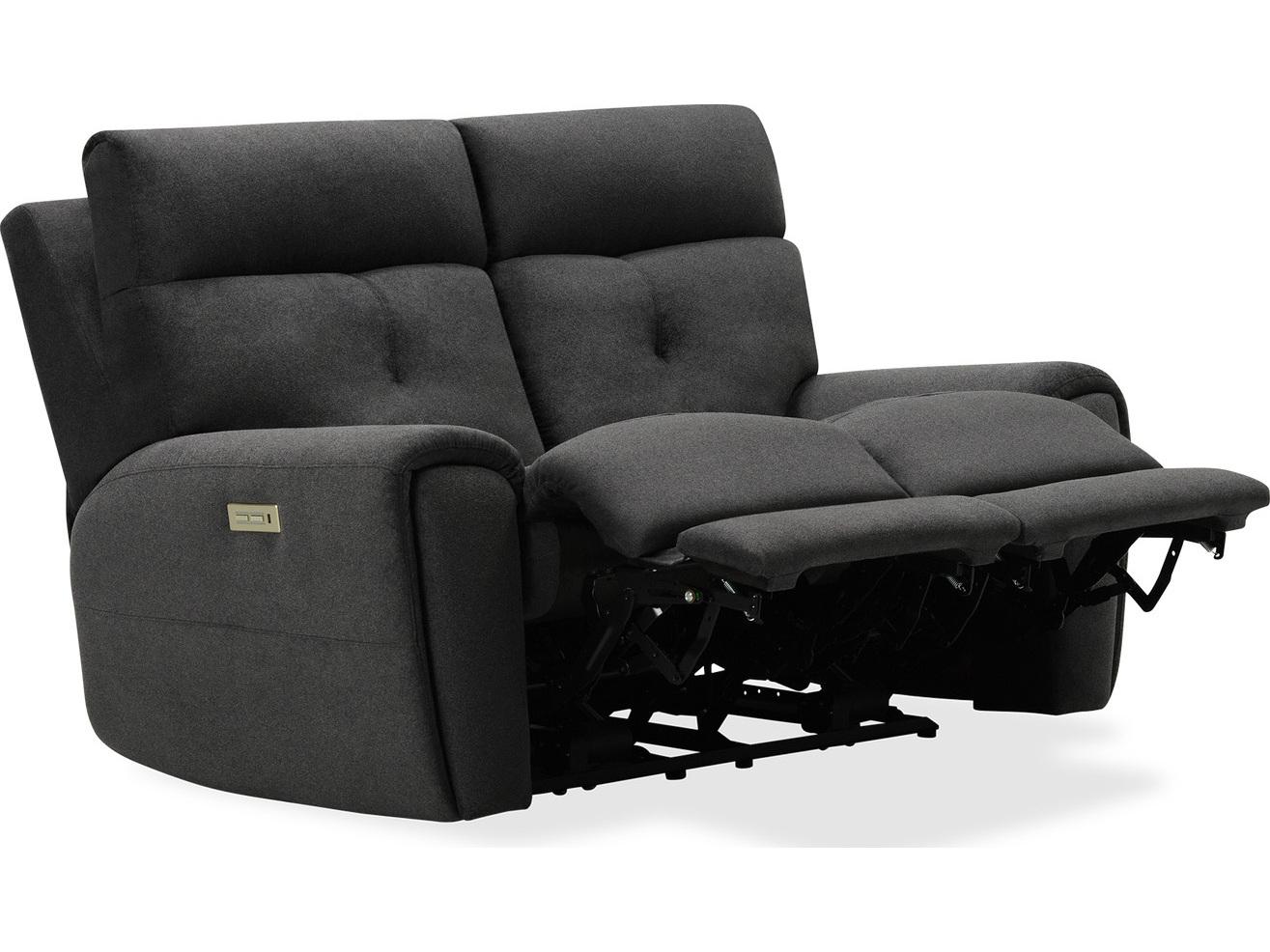 Palliser Aedon Leather Upholstery Loveseat Power Recliner with Headrest & Lumbar