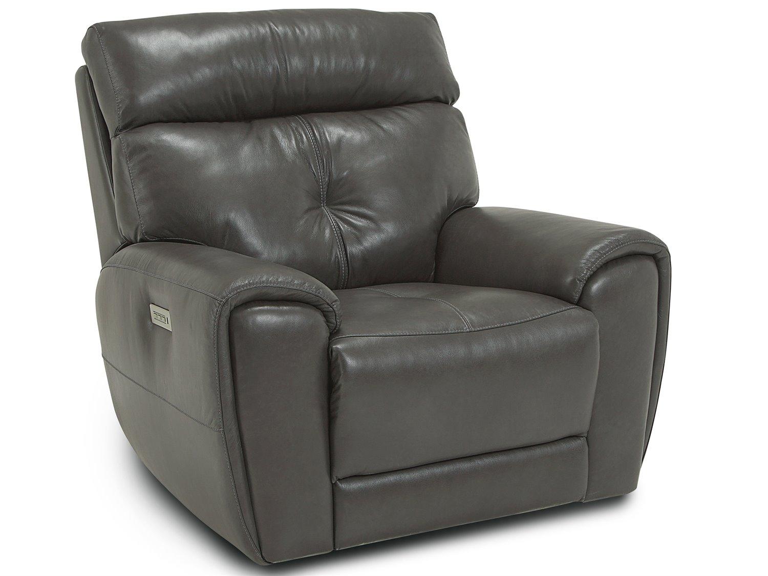 Palliser Aedon Leather Upholstery Power Recliner Wall Hugger with Headrest & Lumbar