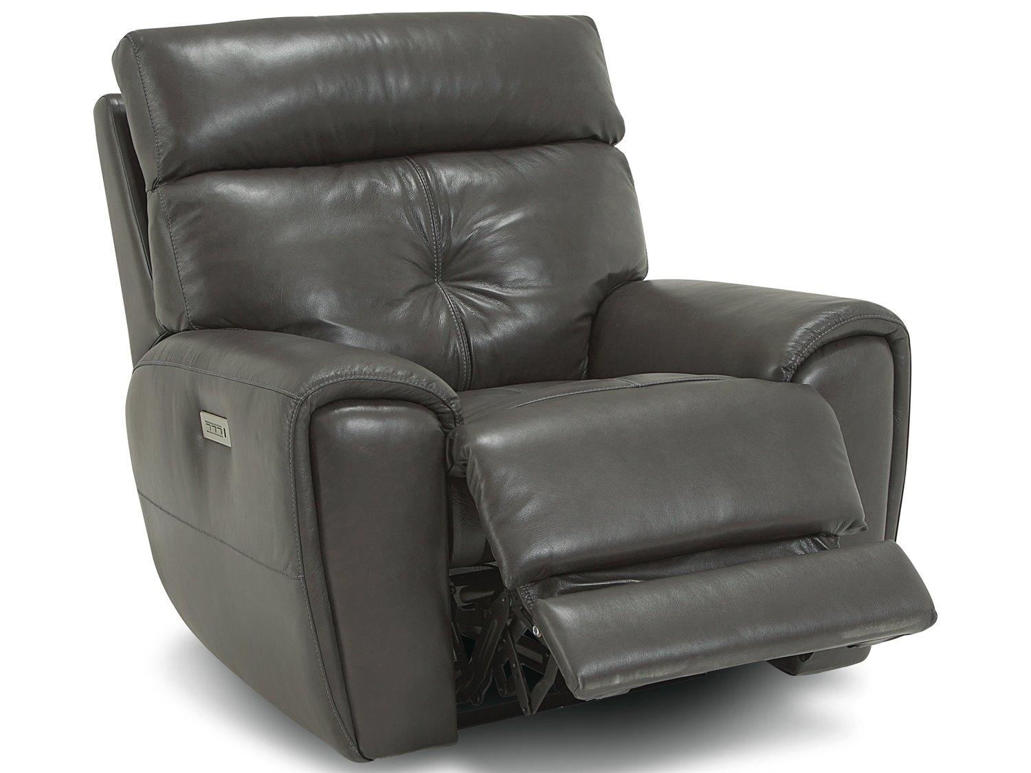 Palliser Aedon Leather Upholstery Power Recliner Wall Hugger with Headrest & Lumbar