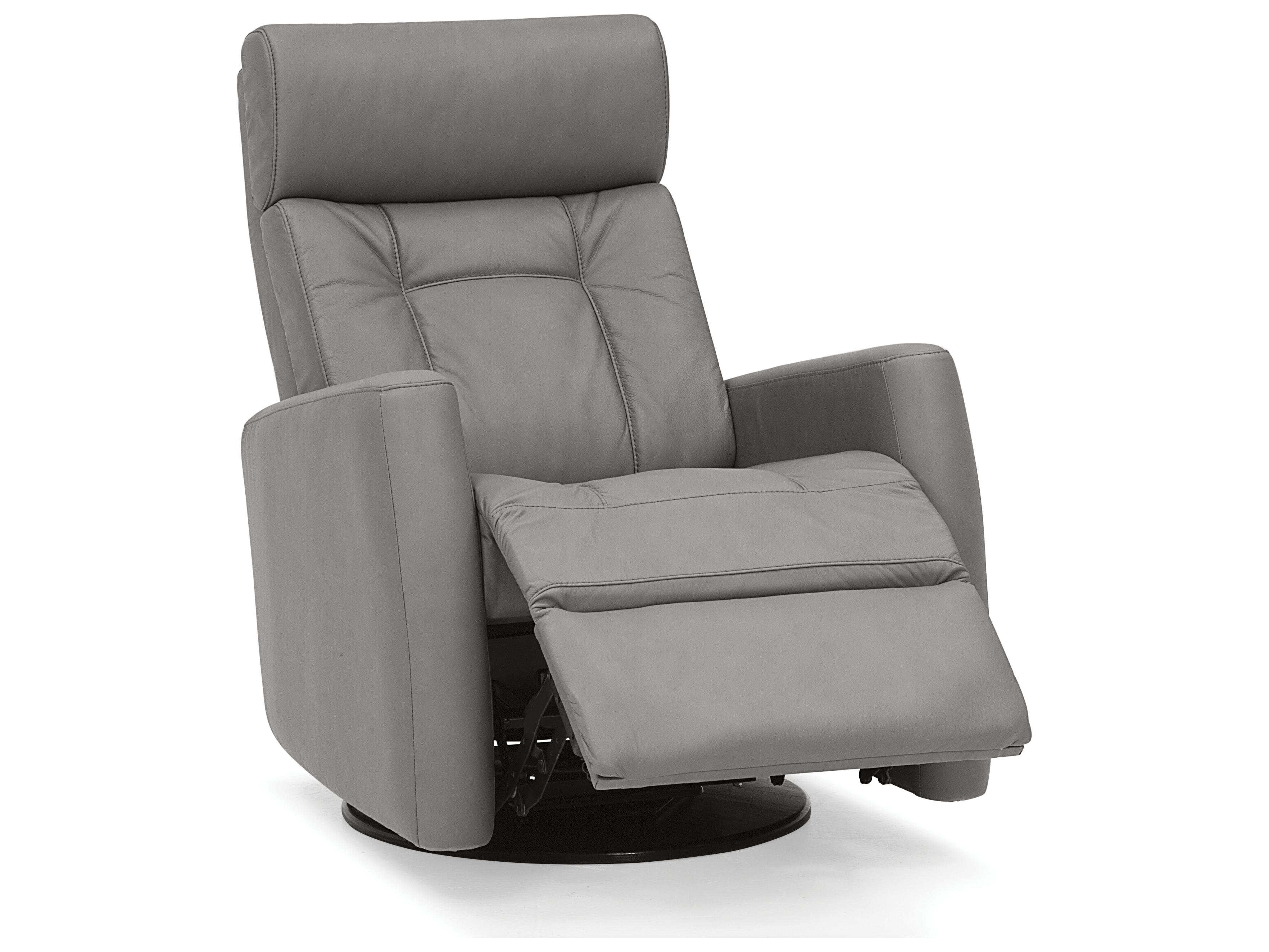 Palliser West Coast II Leather Upholstery Swivel Glider Power Recliner with Power Headrest