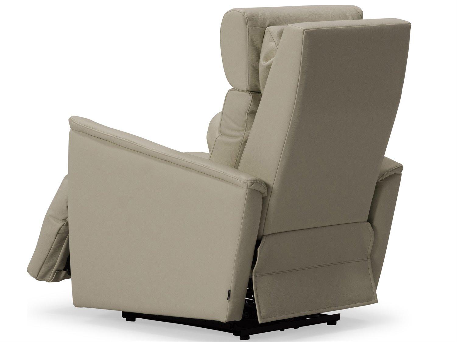 Palliser Chalet Leather Upholstery Wall Hugger Power Recliner with Power Headrest and Power Lumbar