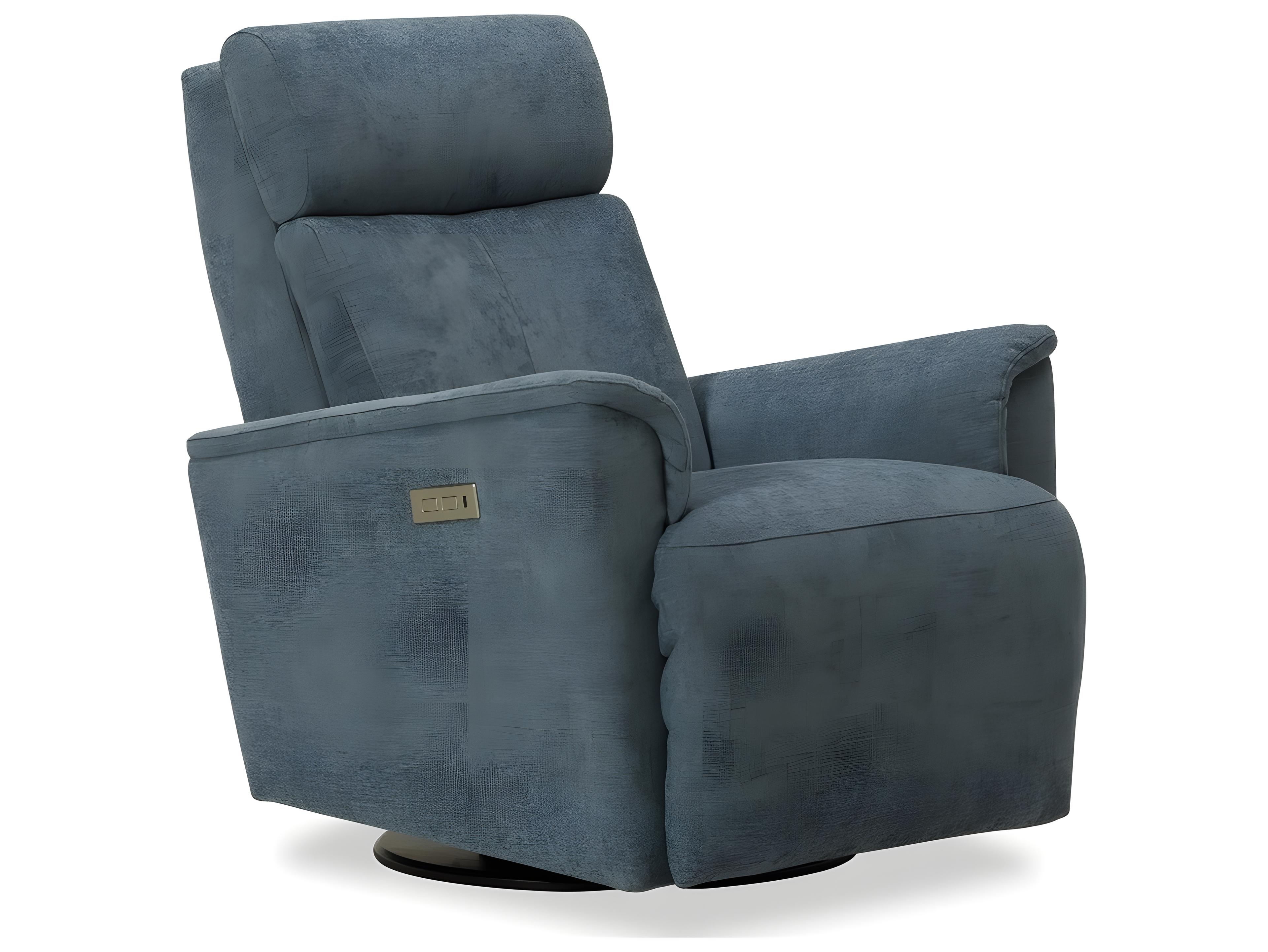 Palliser Chalet II Leather Upholstery Swivel Glider Power Recliner with Power Headrest & Lumbar