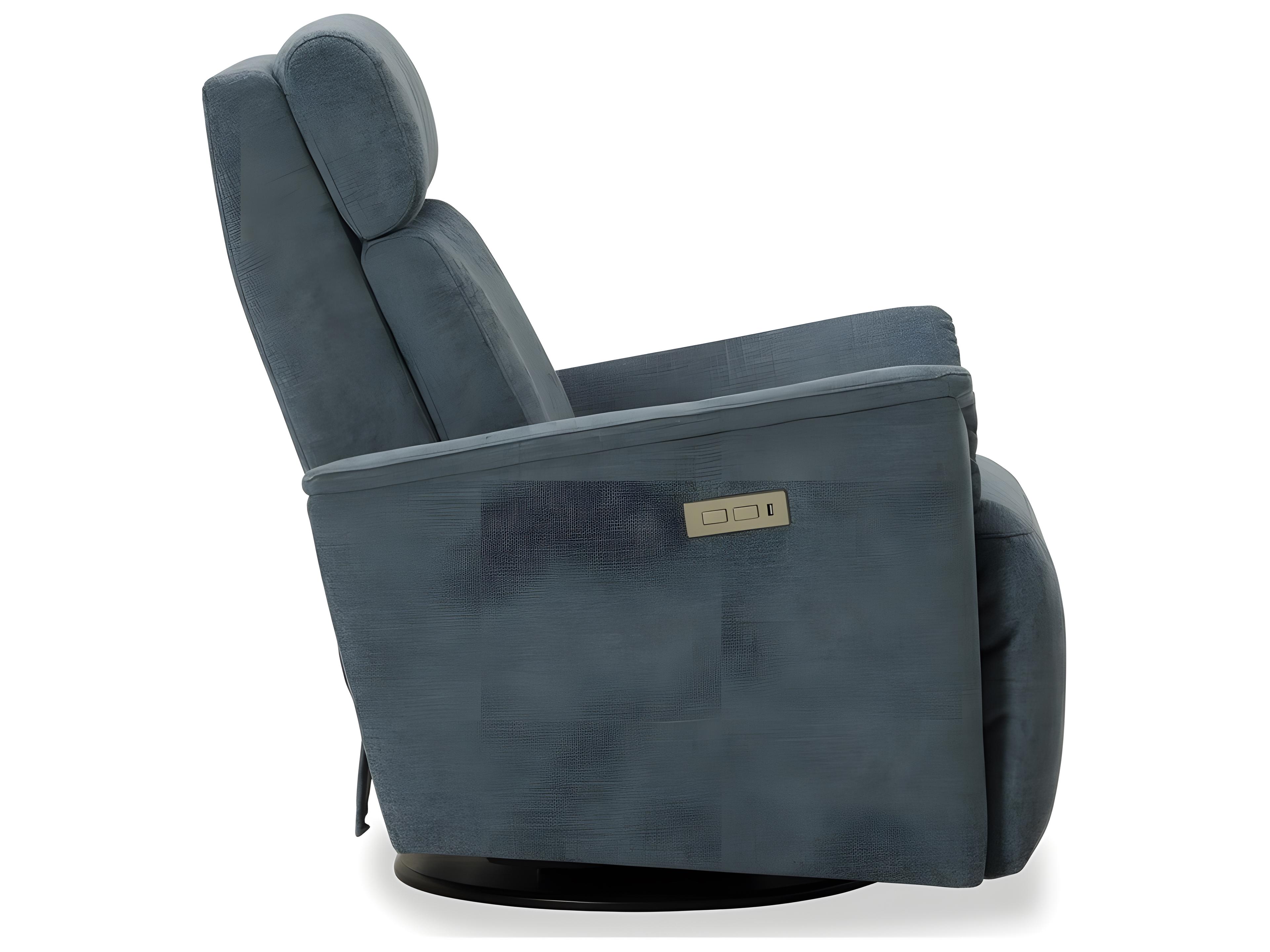 Palliser Chalet II Leather Upholstery Swivel Glider Power Recliner with Power Headrest & Lumbar
