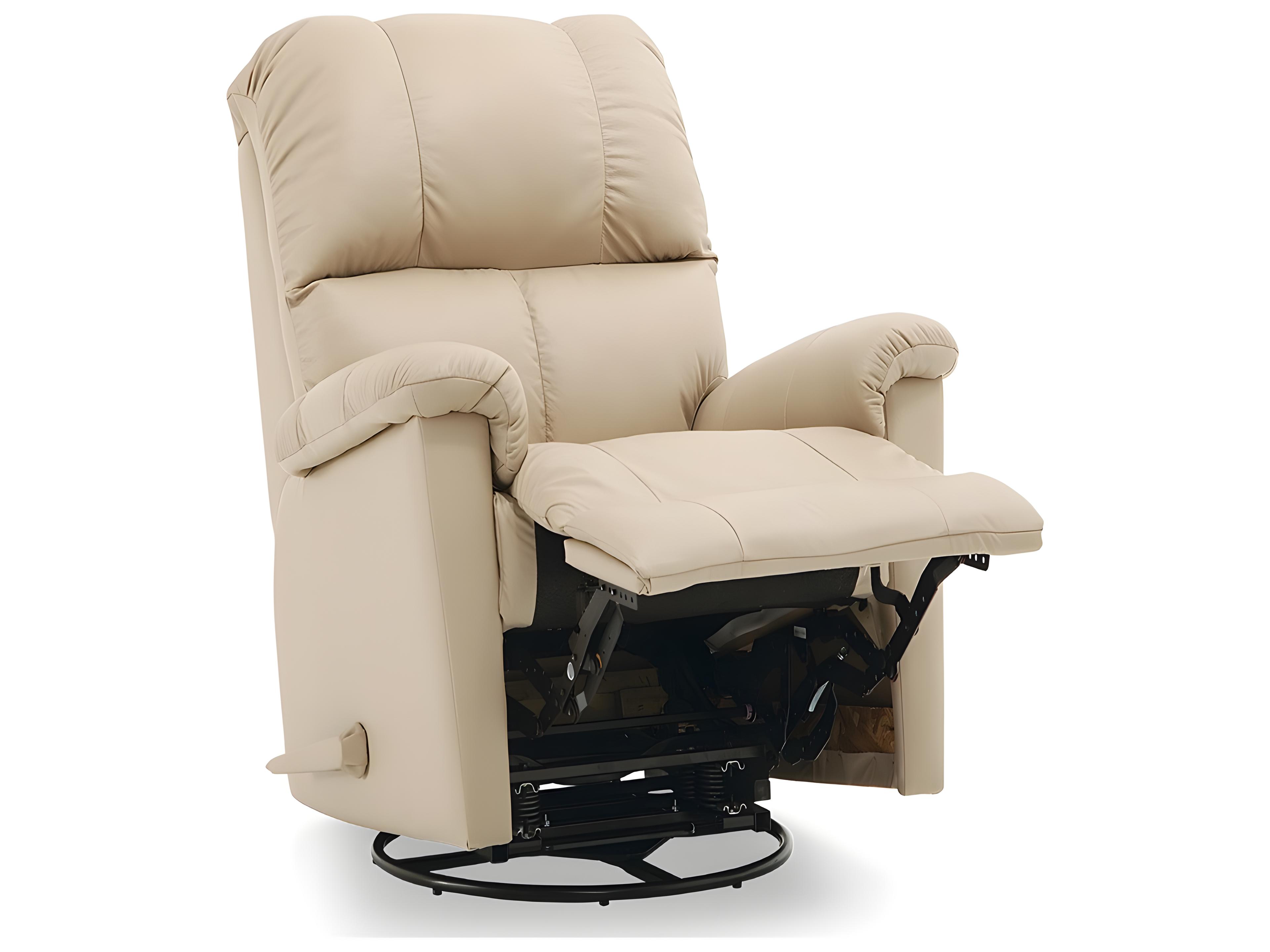 Palliser Gilmore Leather Upholstery HTS Swivel Glider Power Recliner with Power Headrest