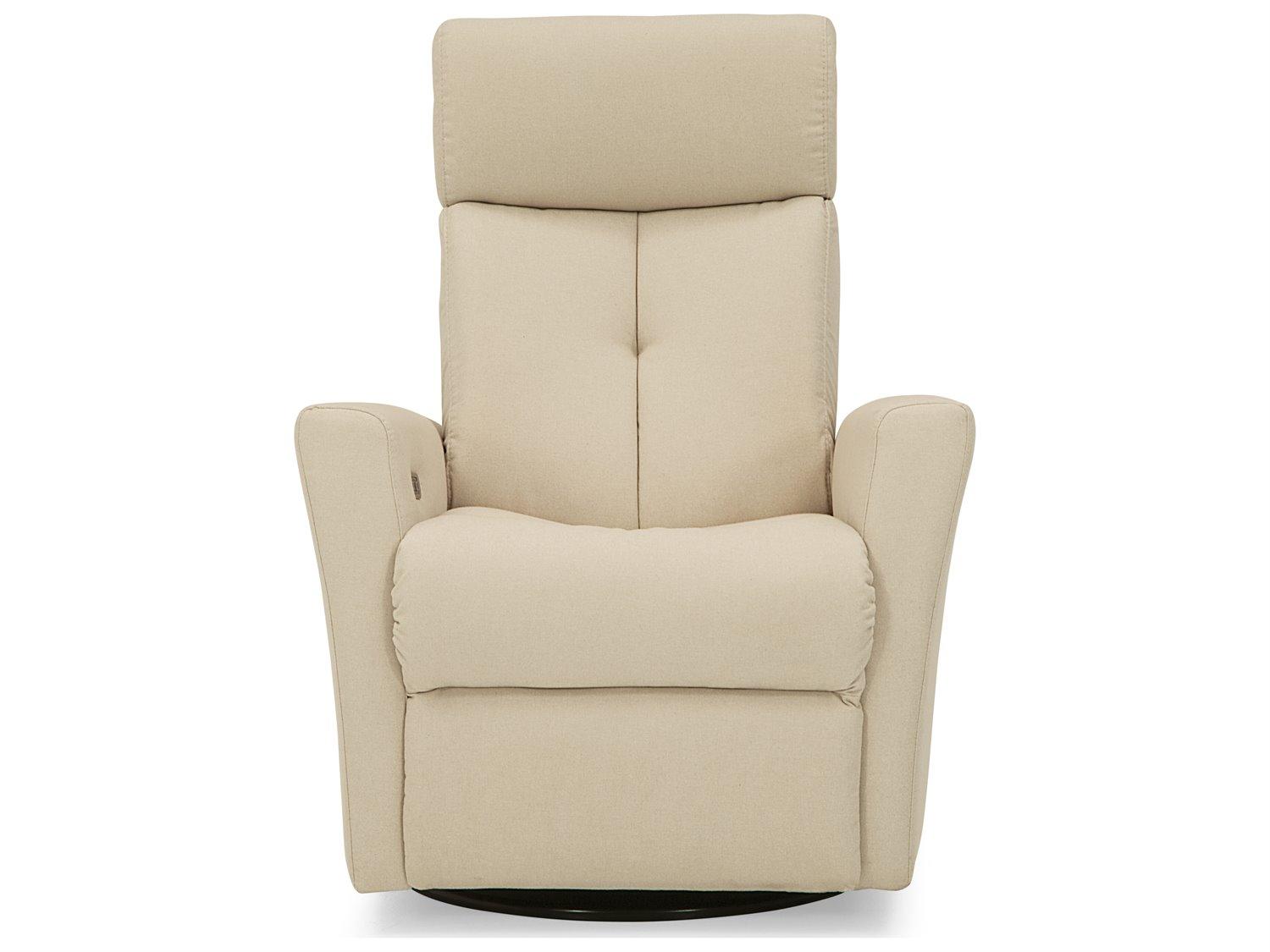 Palliser Prodigy Leather Upholstery Swivel Glider Power Recliner with Power Headrest