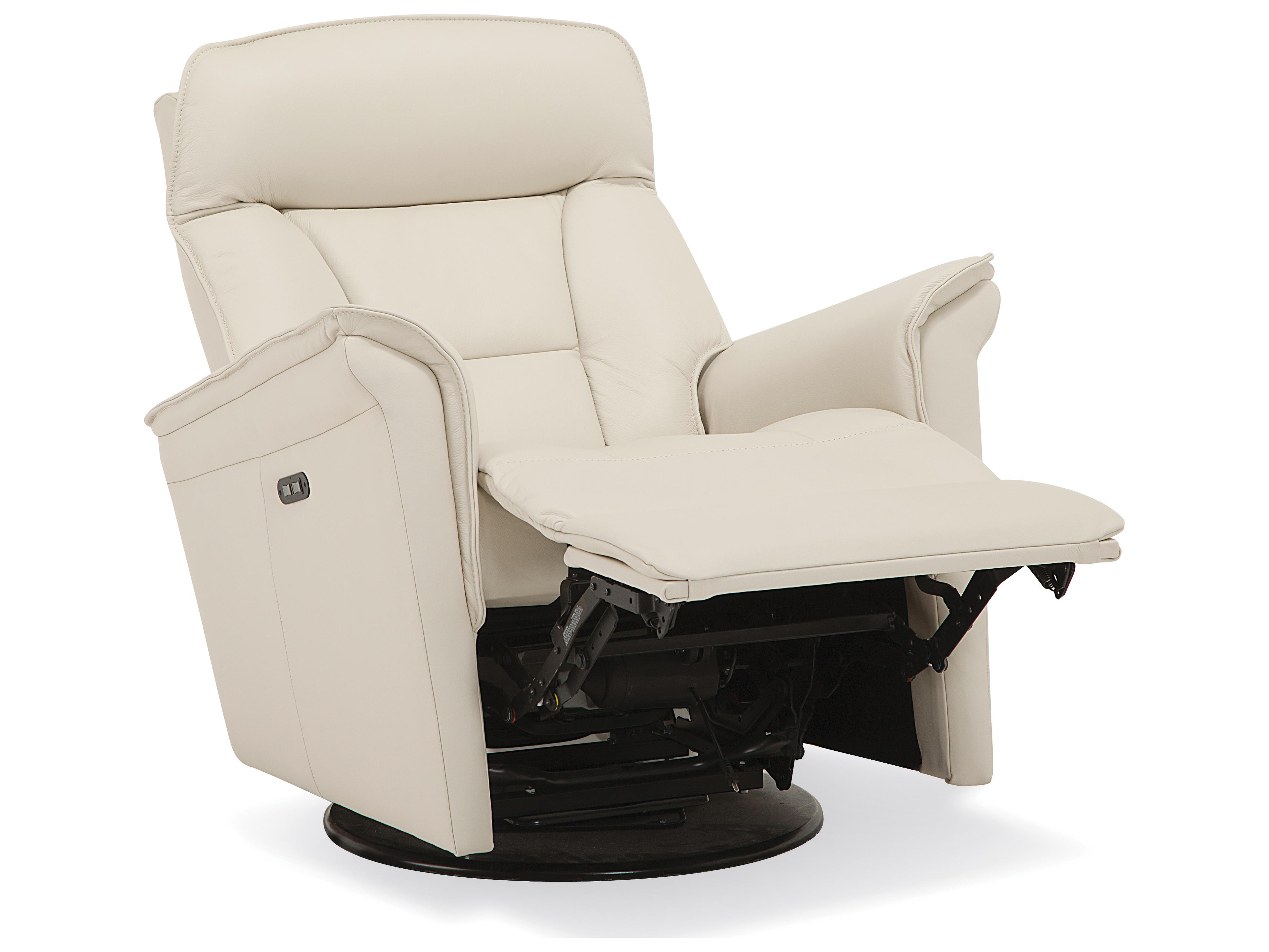 Palliser Stonegate Leather Upholstery Swivel Glider Power Recliner with Power Headrest