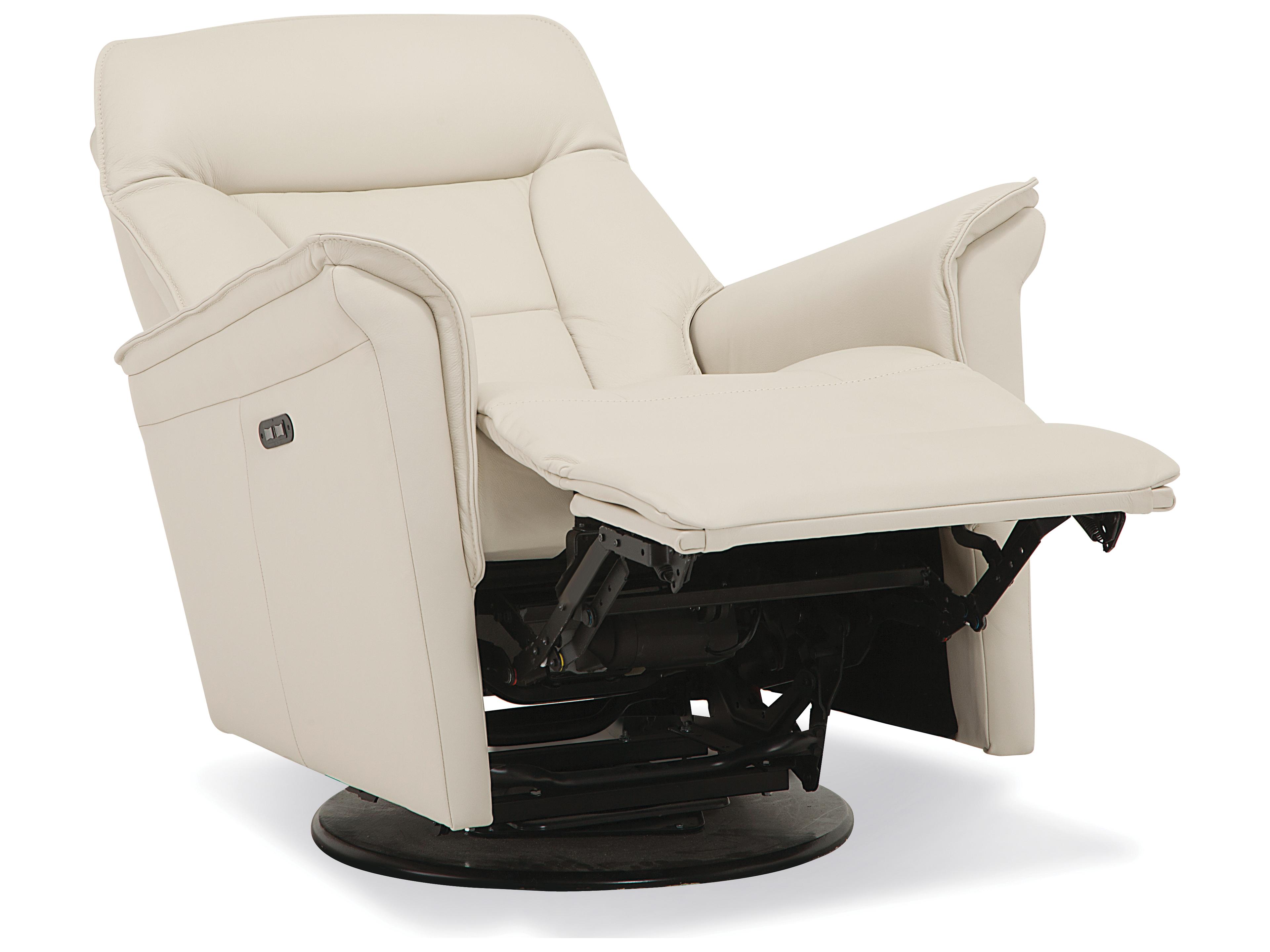 Palliser Stonegate Leather Upholstery Swivel Glider Power Recliner with Power Headrest