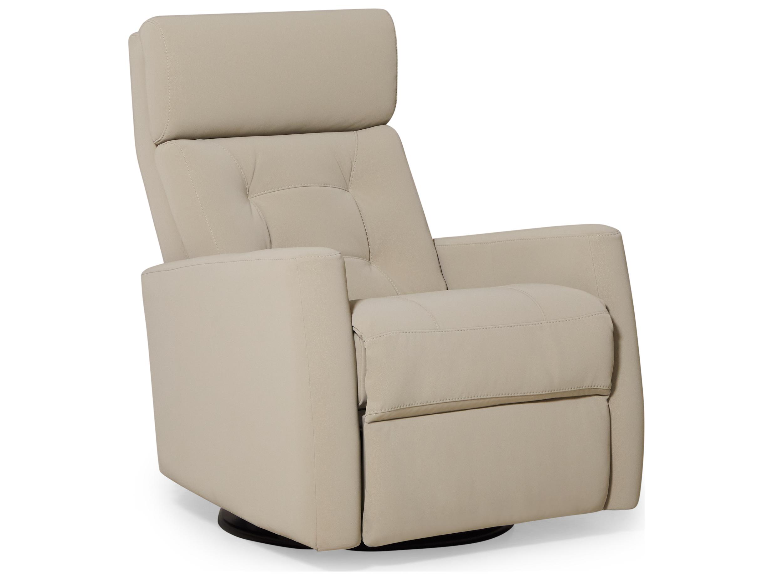Palliser Baltic II Leather Upholstery Swivel Glider Power Recliner with Power Headrest