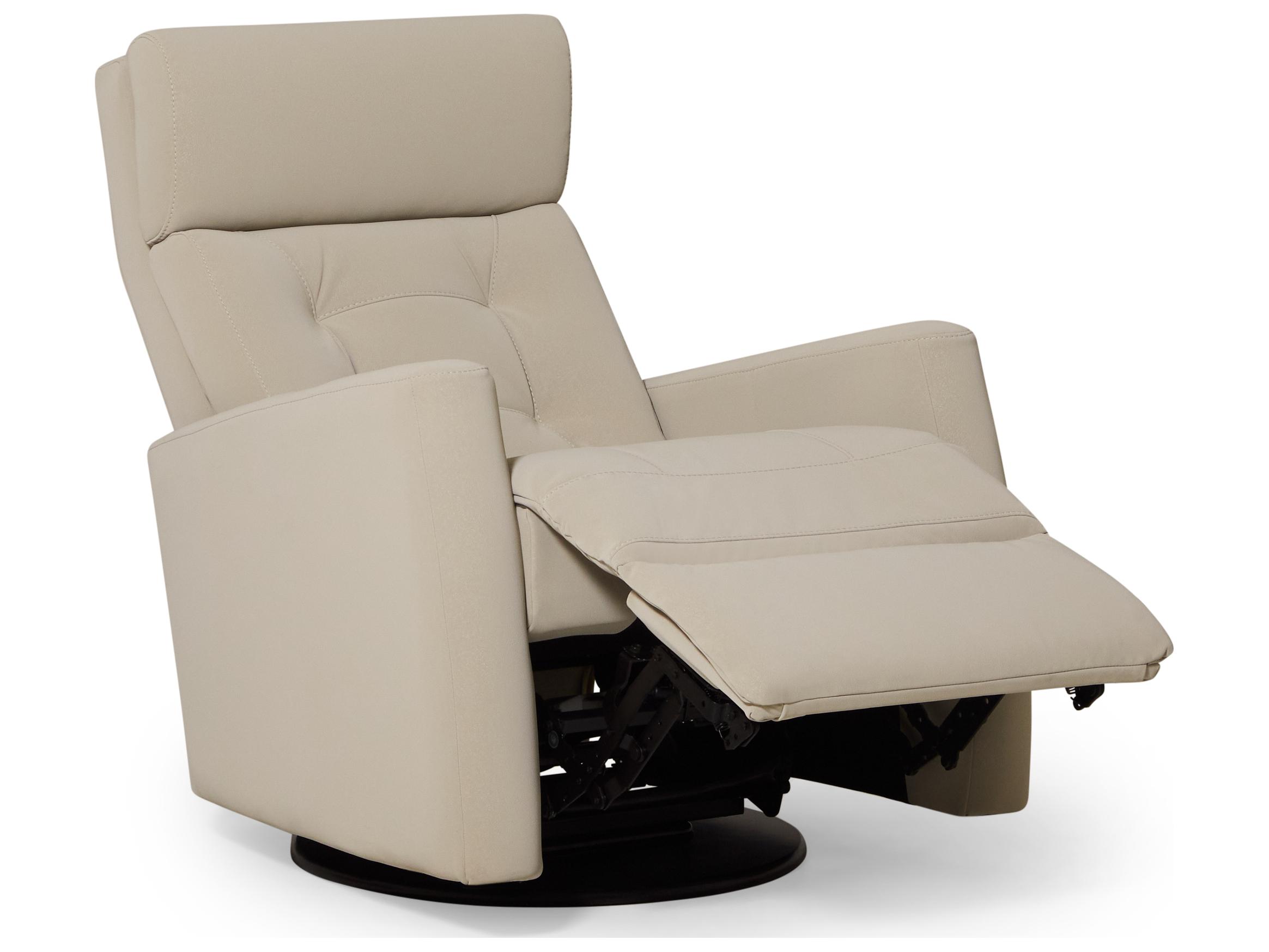 Palliser Baltic II Leather Upholstery Swivel Glider Power Recliner with Power Headrest