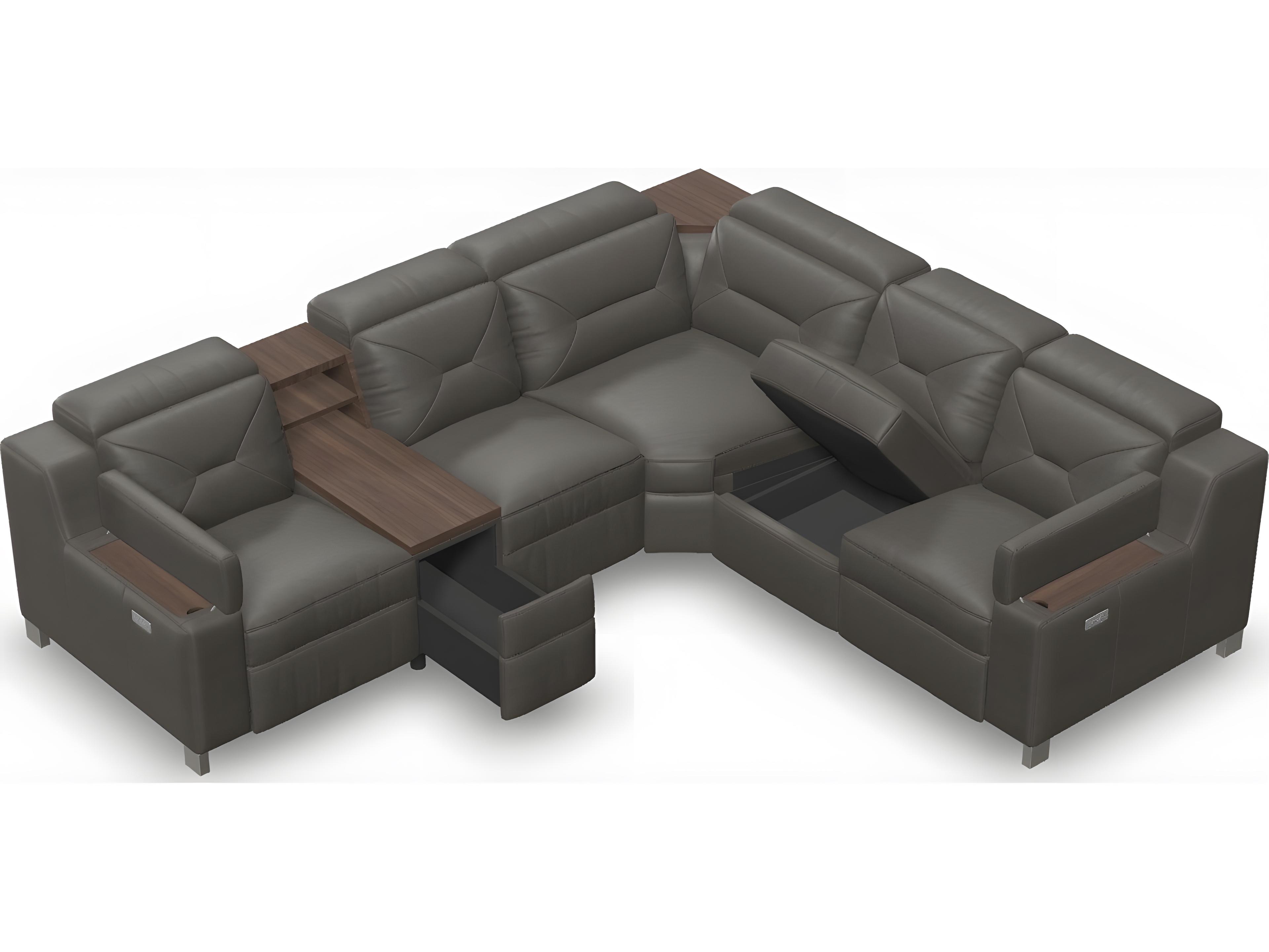 Palliser Apex Leather Upholstery Sectional Sofa
