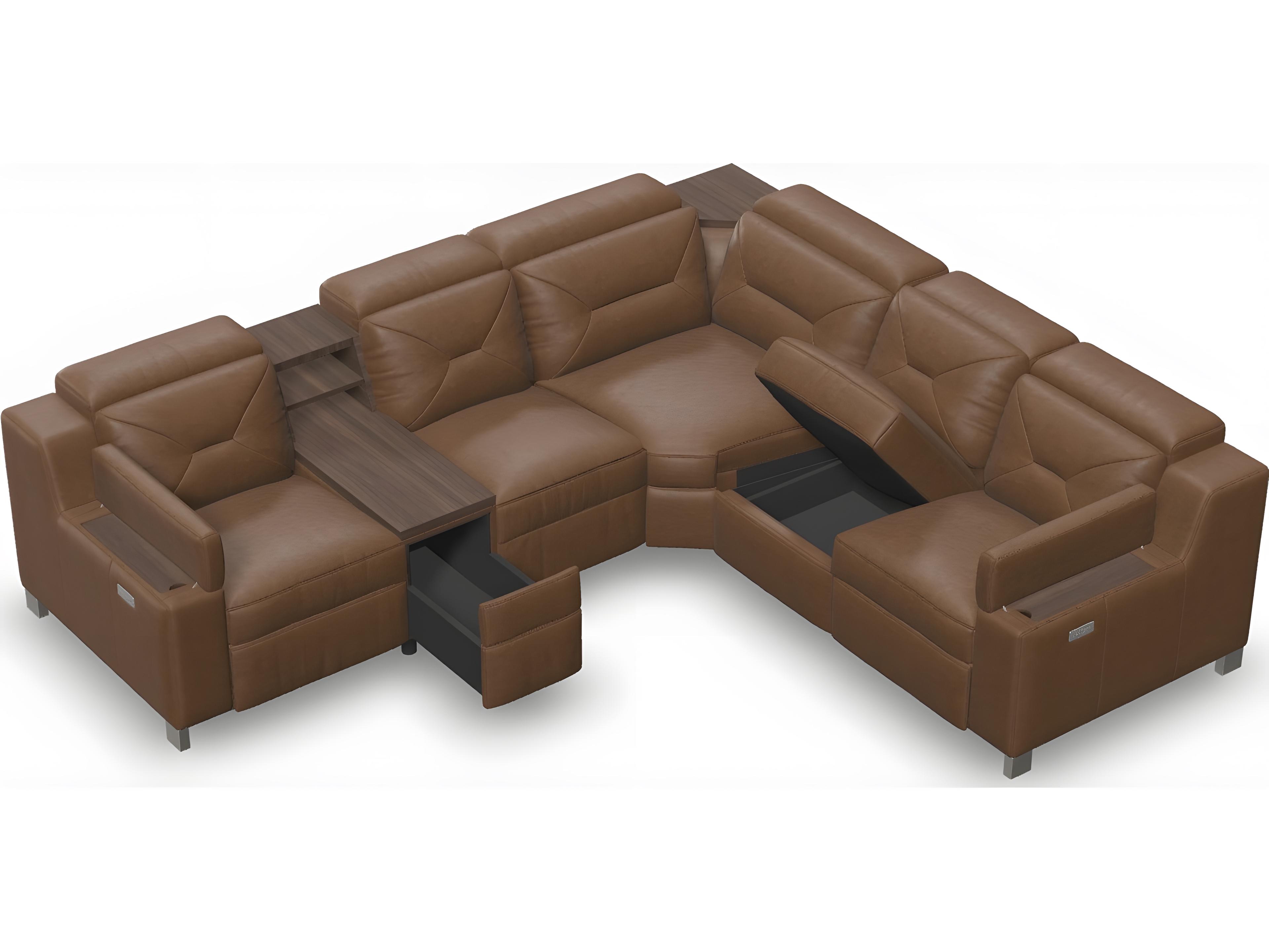 Palliser Apex Leather Upholstery Sectional Sofa