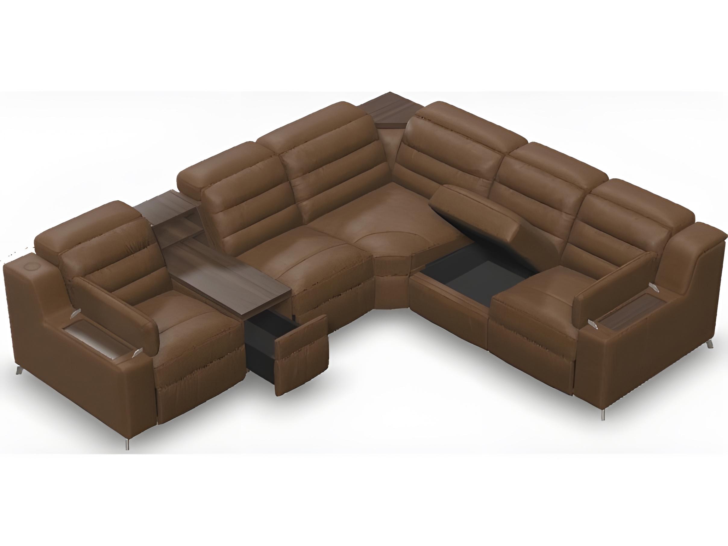 Palliser Lotus Leather Upholstery Upholstered Sectional Sofa