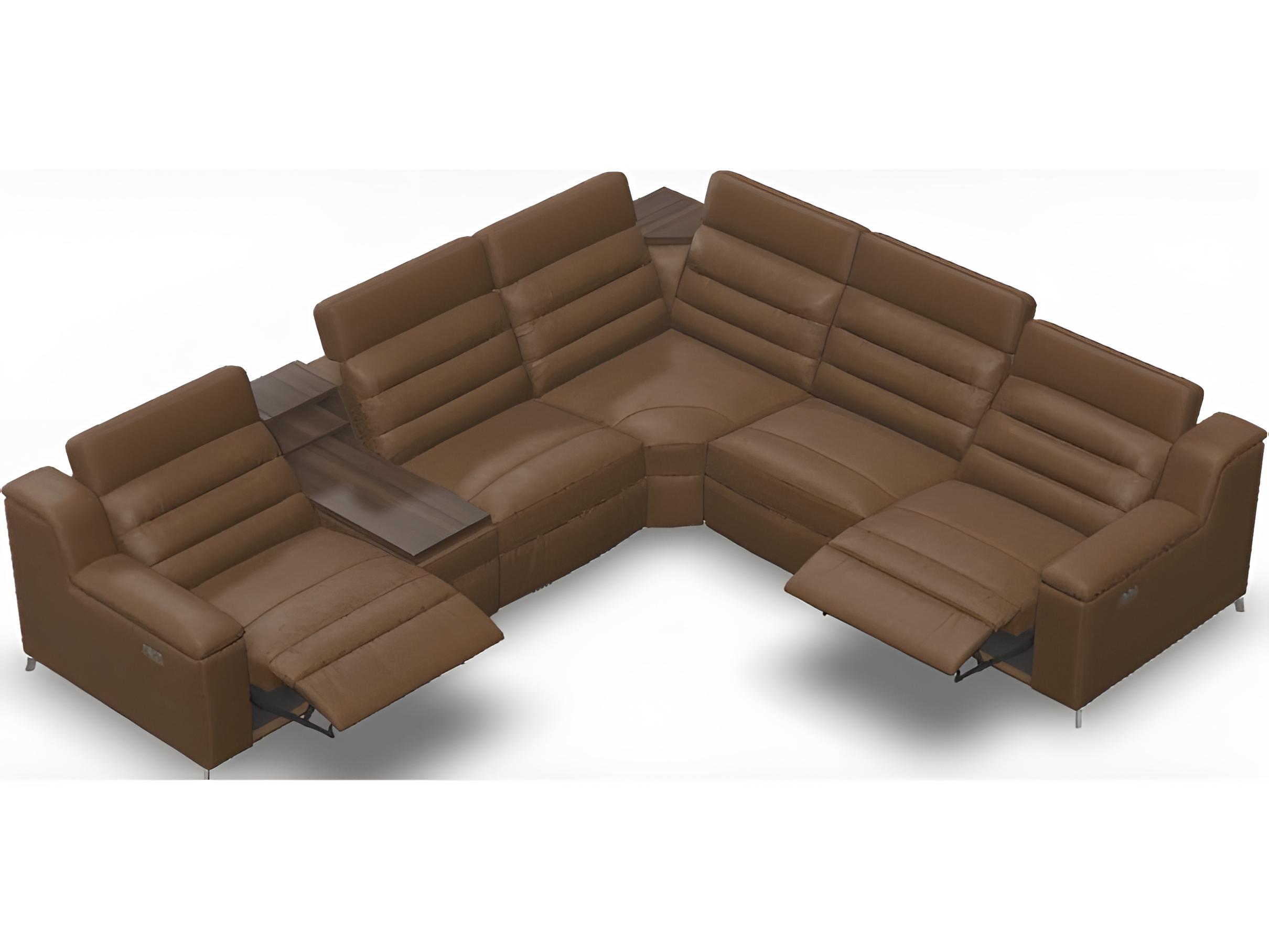 Palliser Lotus Leather Upholstery Upholstered Sectional Sofa