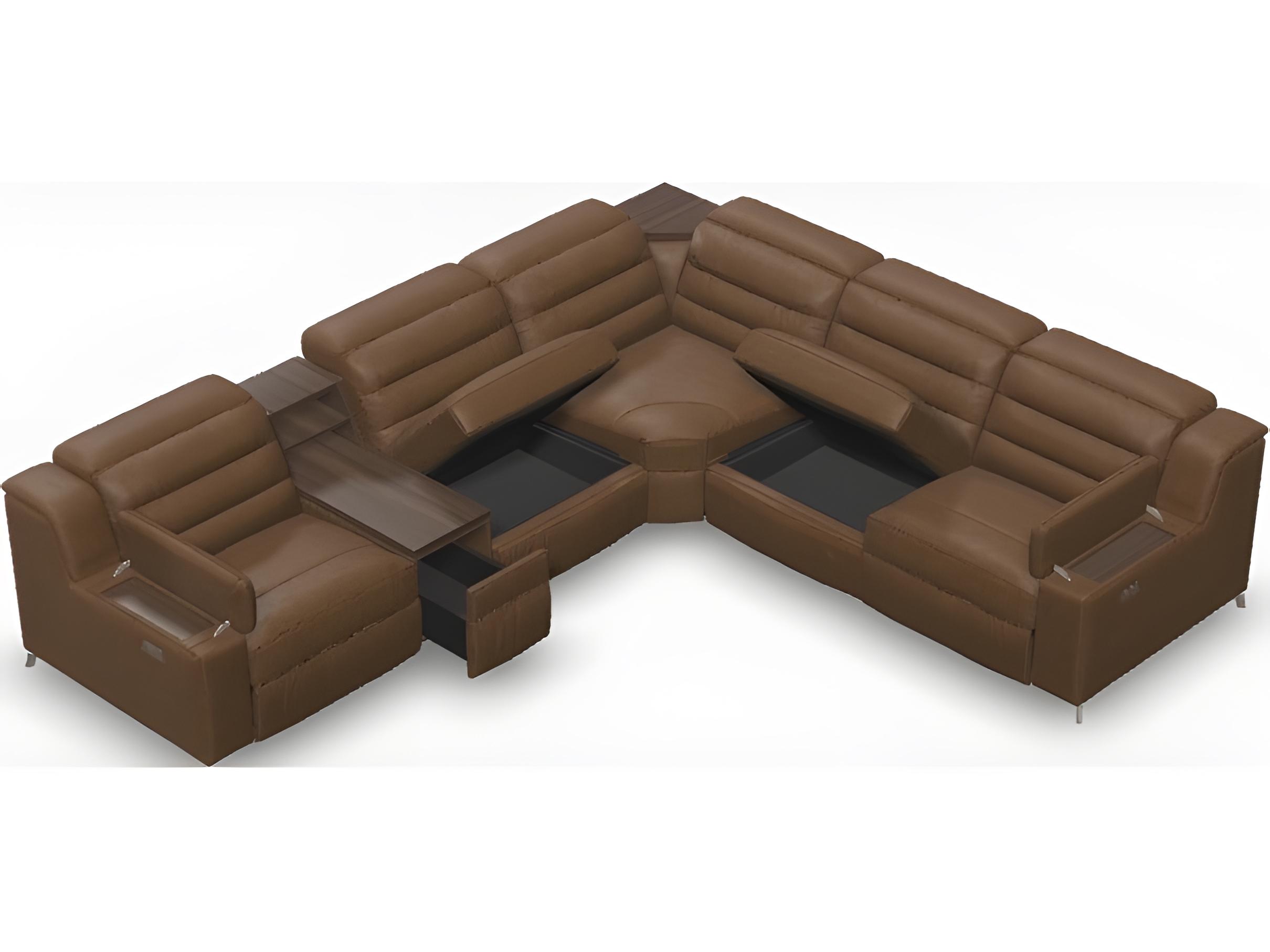 Palliser Lotus Leather Upholstery Upholstered Sectional Sofa