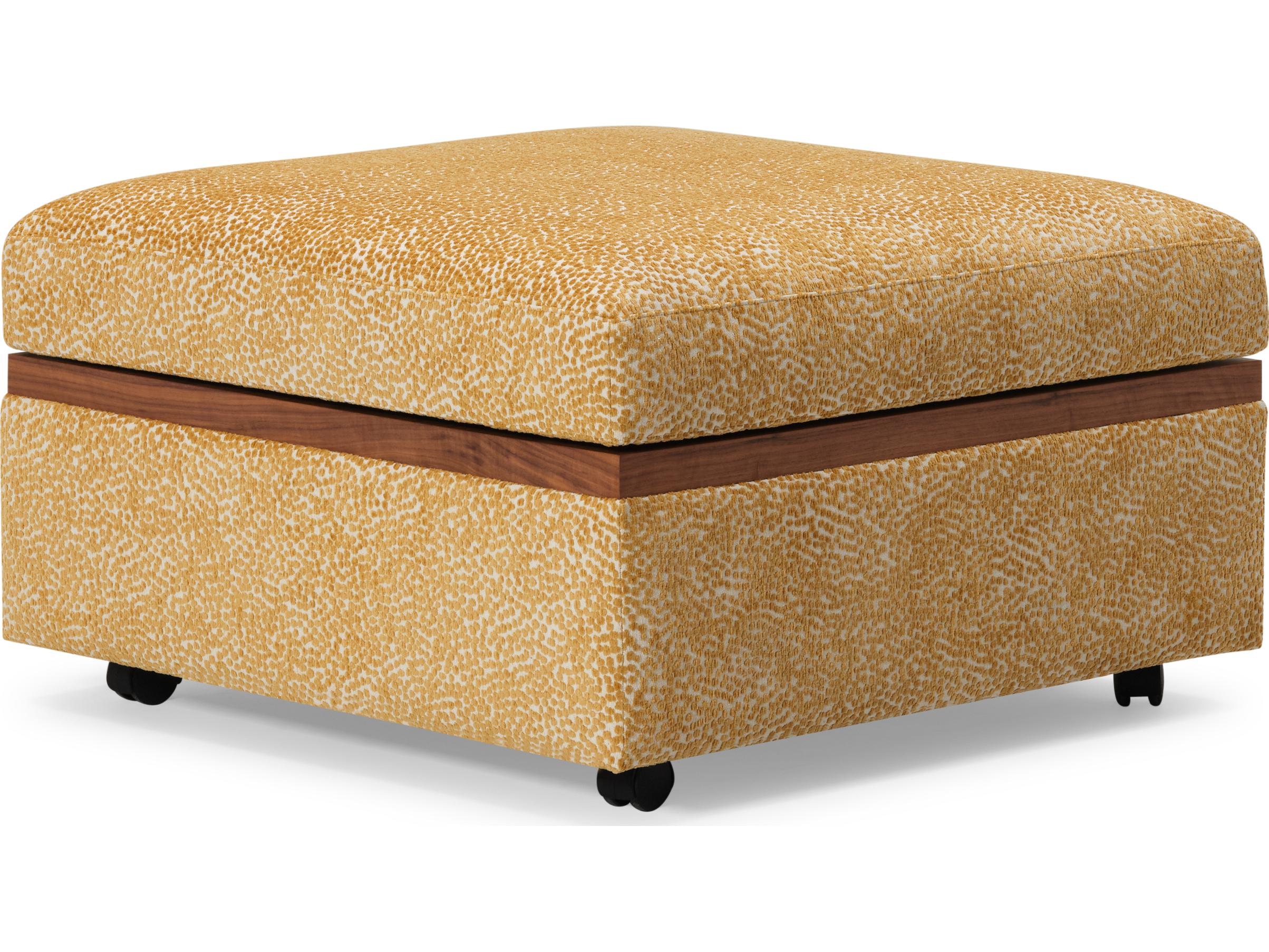 Palliser Lotus Leather Upholstery Swivel Top Ottoman
