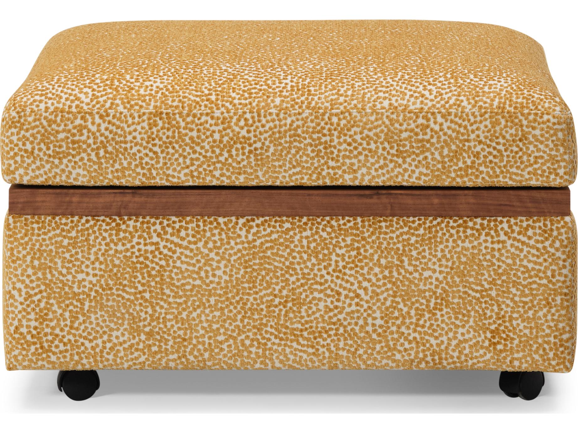 Palliser Lotus Leather Upholstery Swivel Top Ottoman