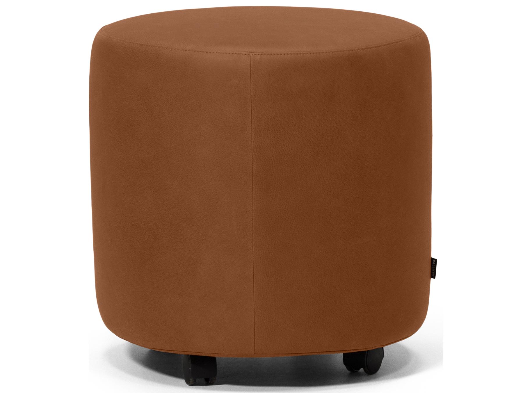 Palliser Mingle Leather Upholstery Round Small Ottoman