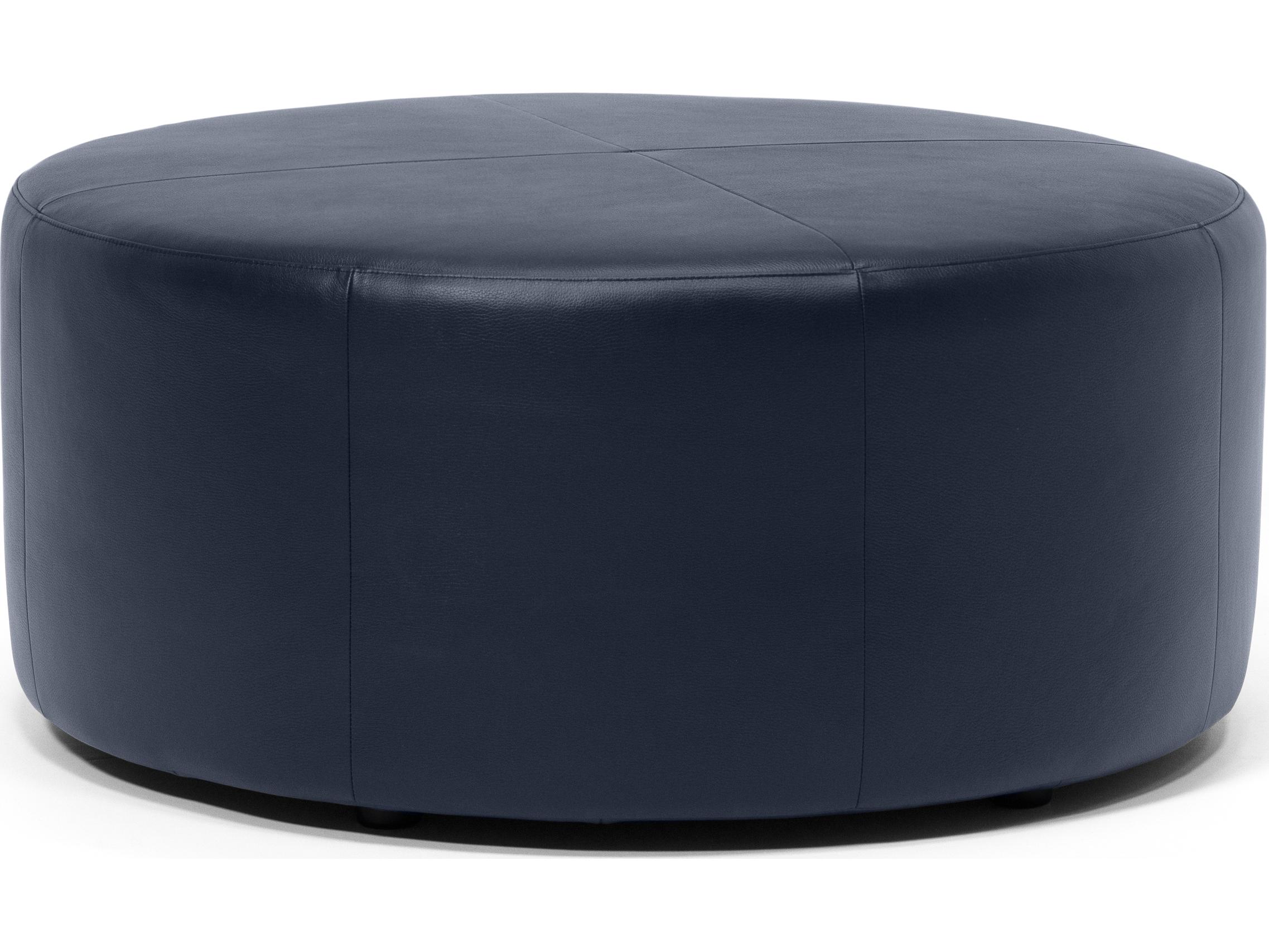 Palliser Mingle Leather Upholstery Round Medium Ottoman