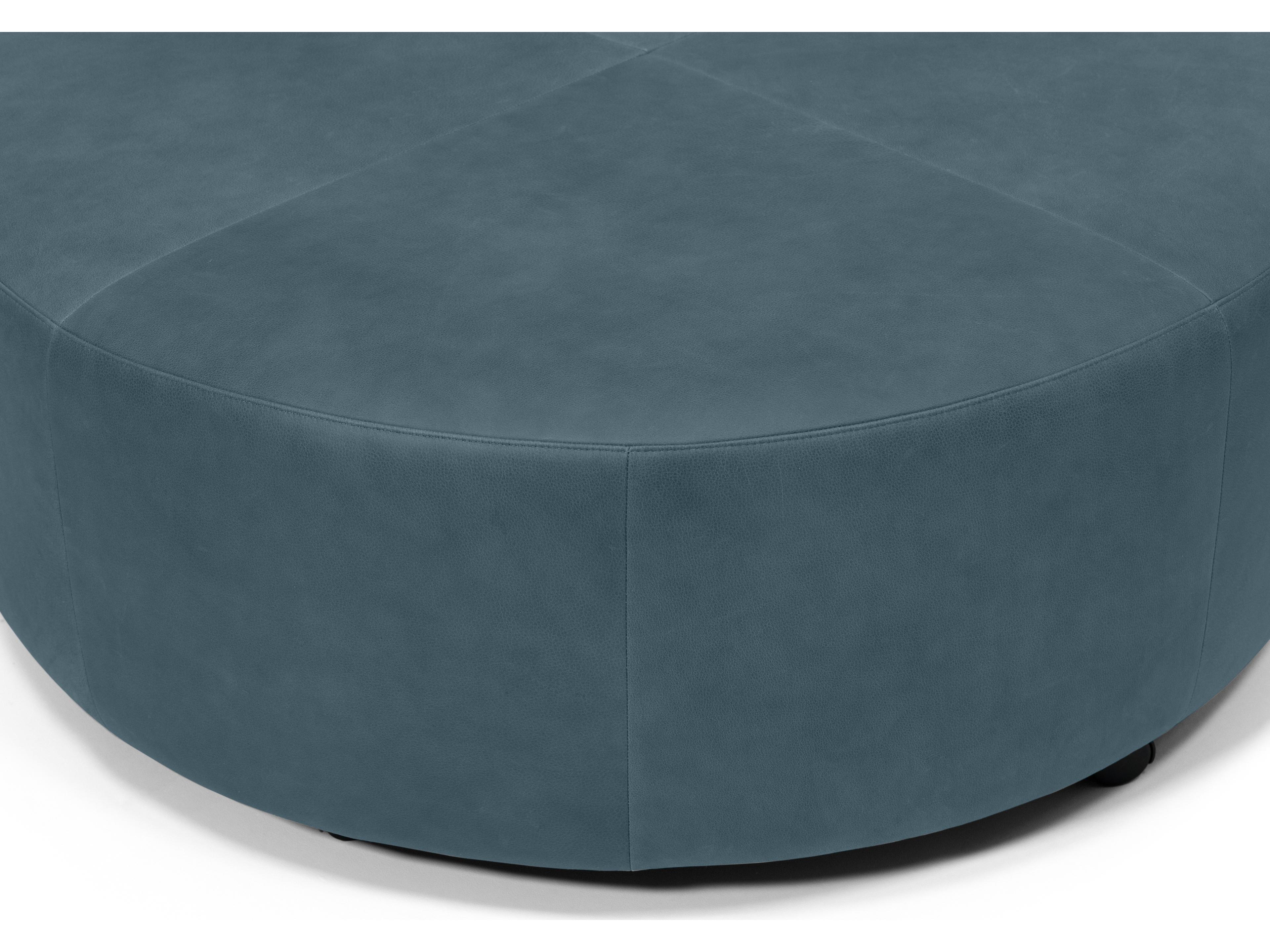 Palliser Mingle Leather Upholstery Round Large Ottoman