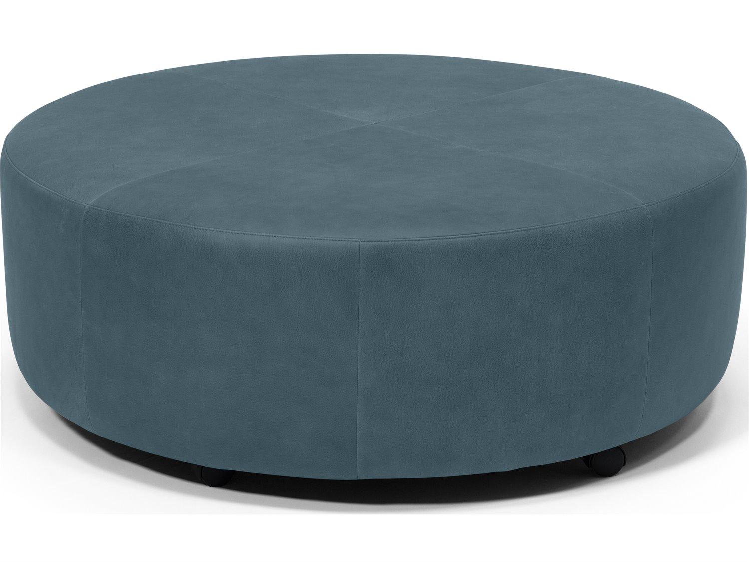 Palliser Mingle Leather Upholstery Round Large Ottoman