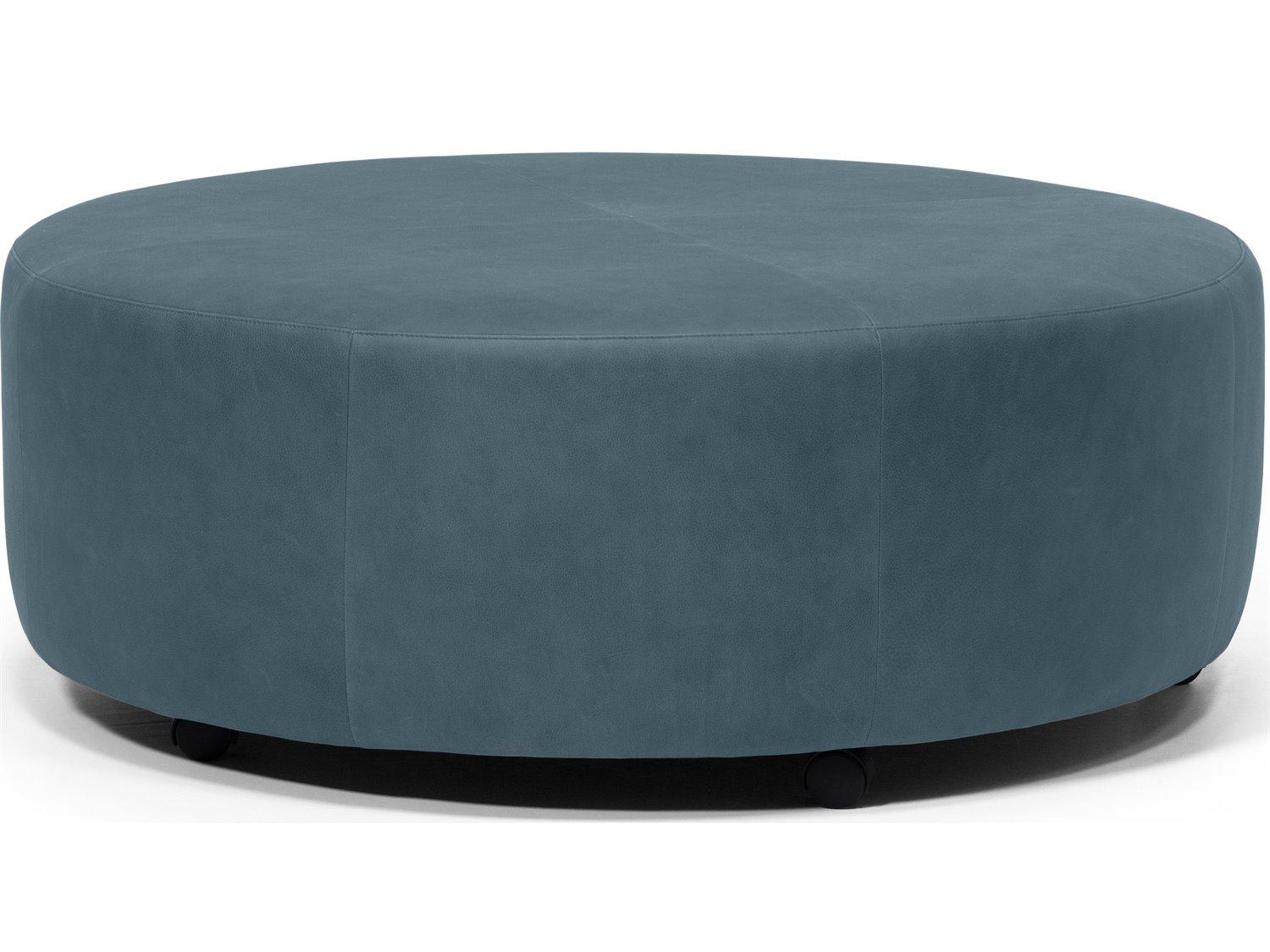 Palliser Mingle Leather Upholstery Round Large Ottoman