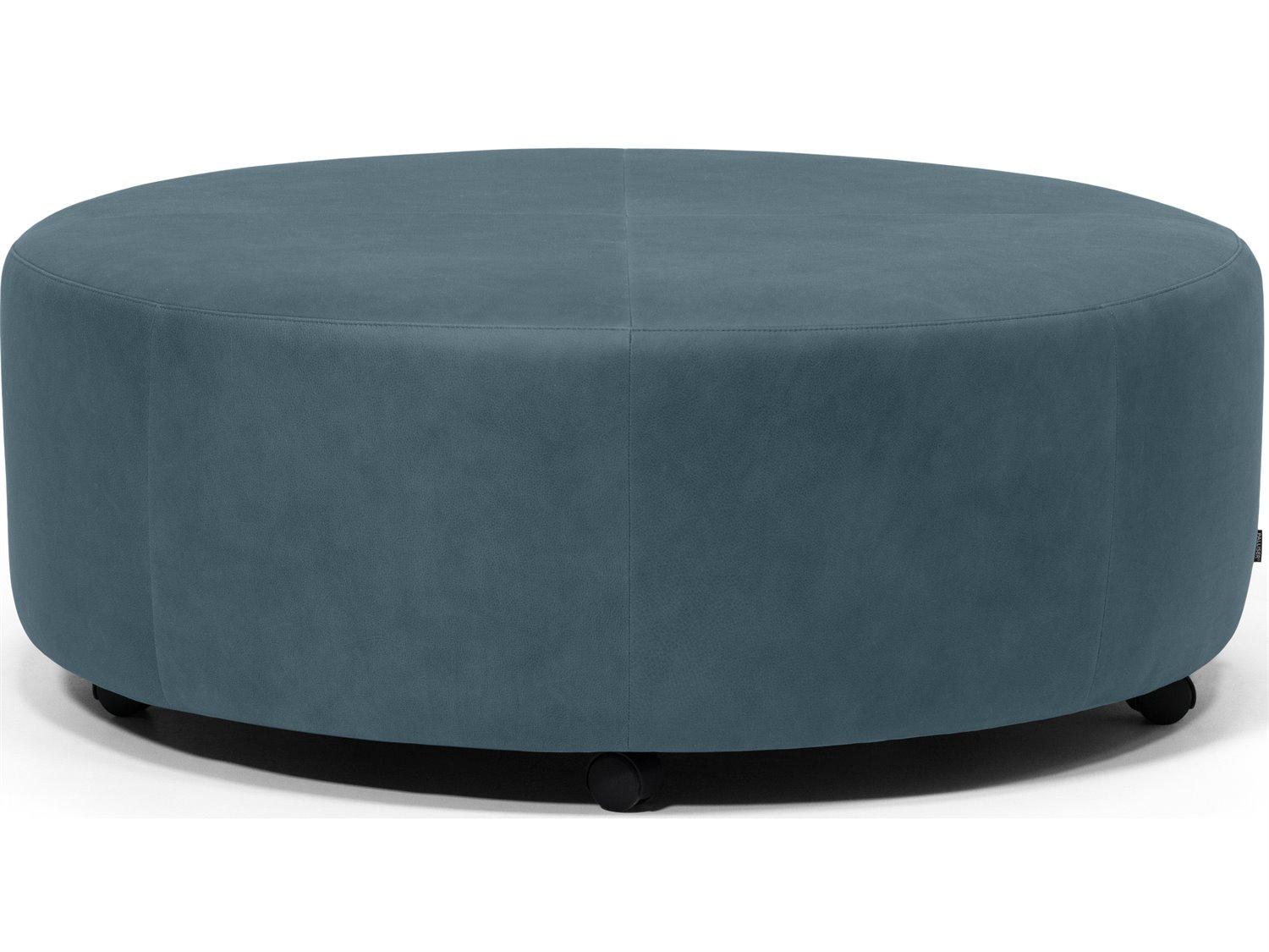 Palliser Mingle Leather Upholstery Round Large Ottoman