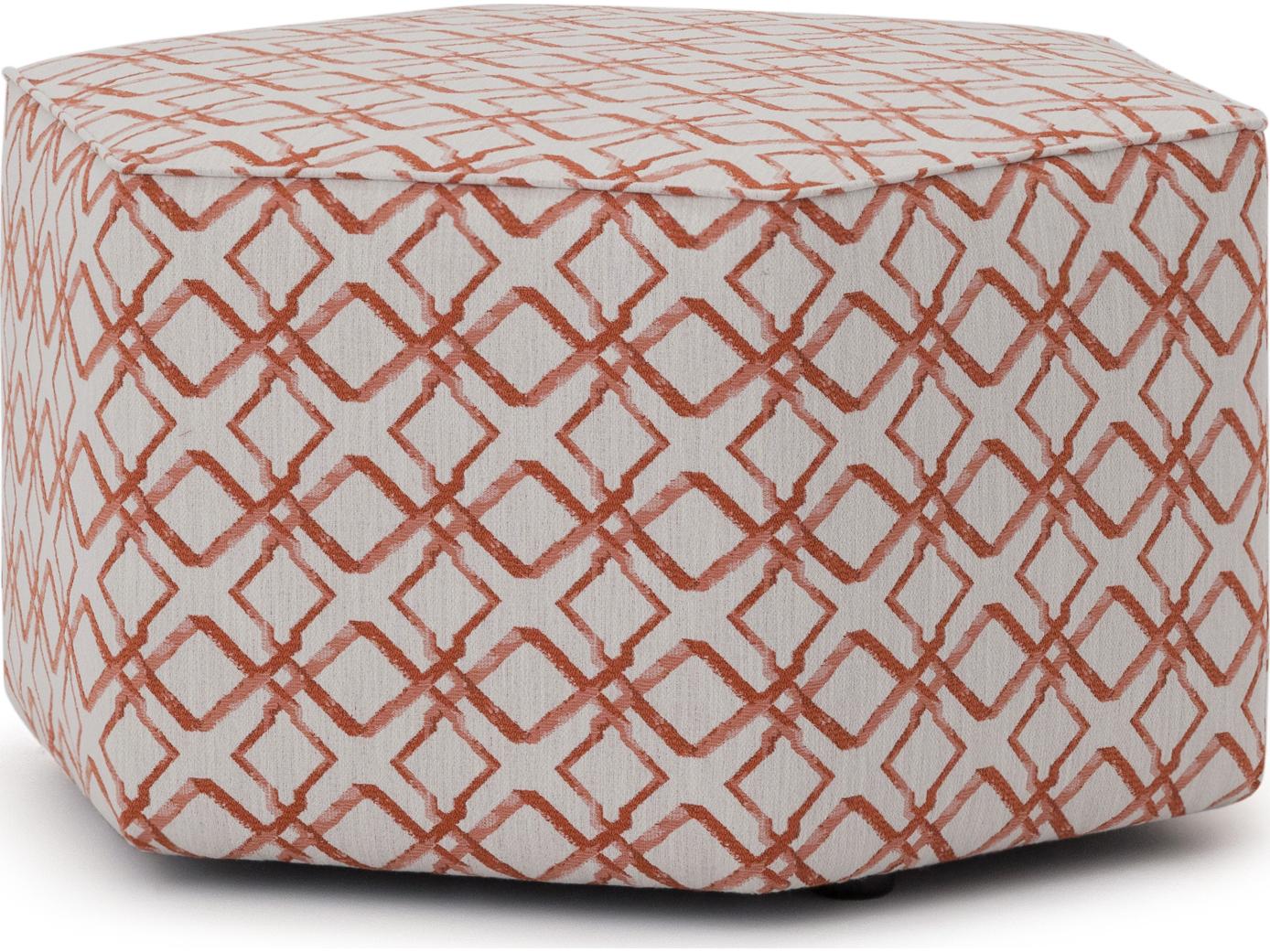 Palliser Mingle Leather Upholstery Hexagon Medium Ottoman