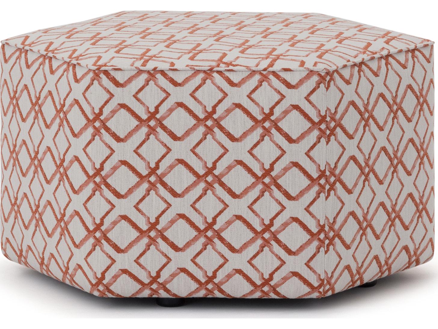 Palliser Mingle Leather Upholstery Hexagon Medium Ottoman