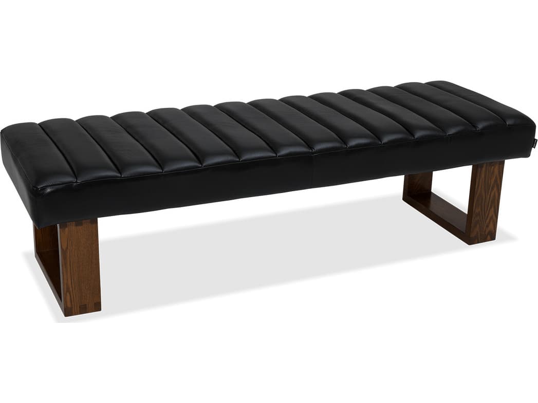 Palliser Wyatt Channeled Leather Upholstery Bench
