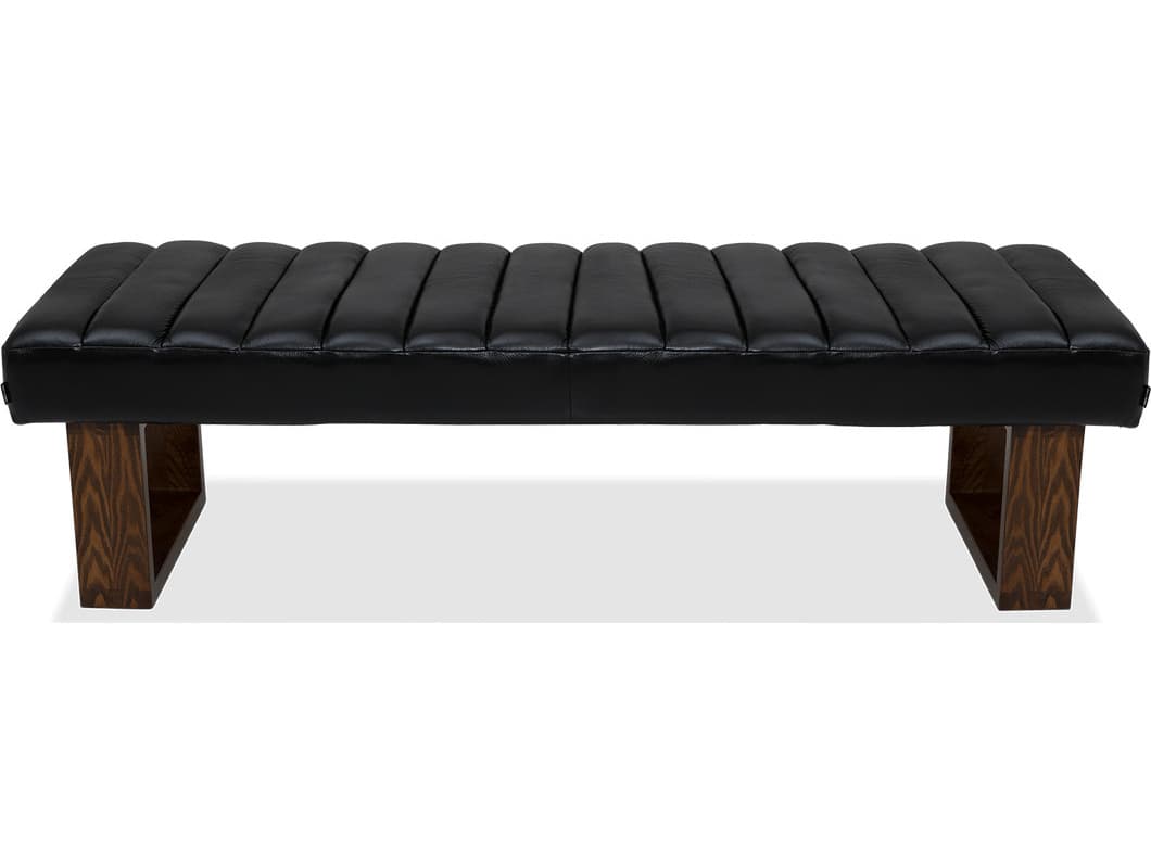 Palliser Wyatt Channeled Leather Upholstery Bench