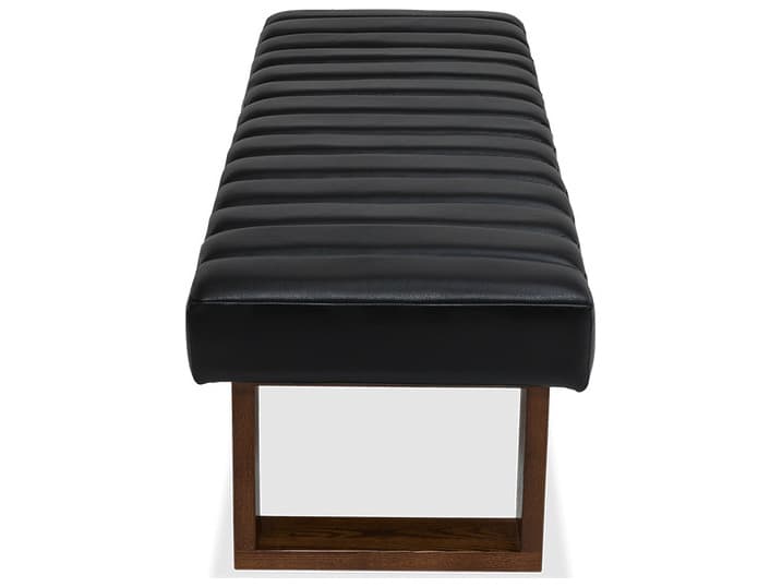 Palliser Wyatt Channeled Leather Upholstery Bench