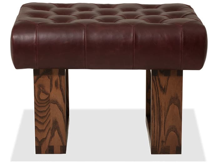 Palliser Wyatt Tufted Leather Upholstery Ottoman