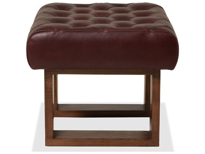 Palliser Wyatt Tufted Leather Upholstery Ottoman