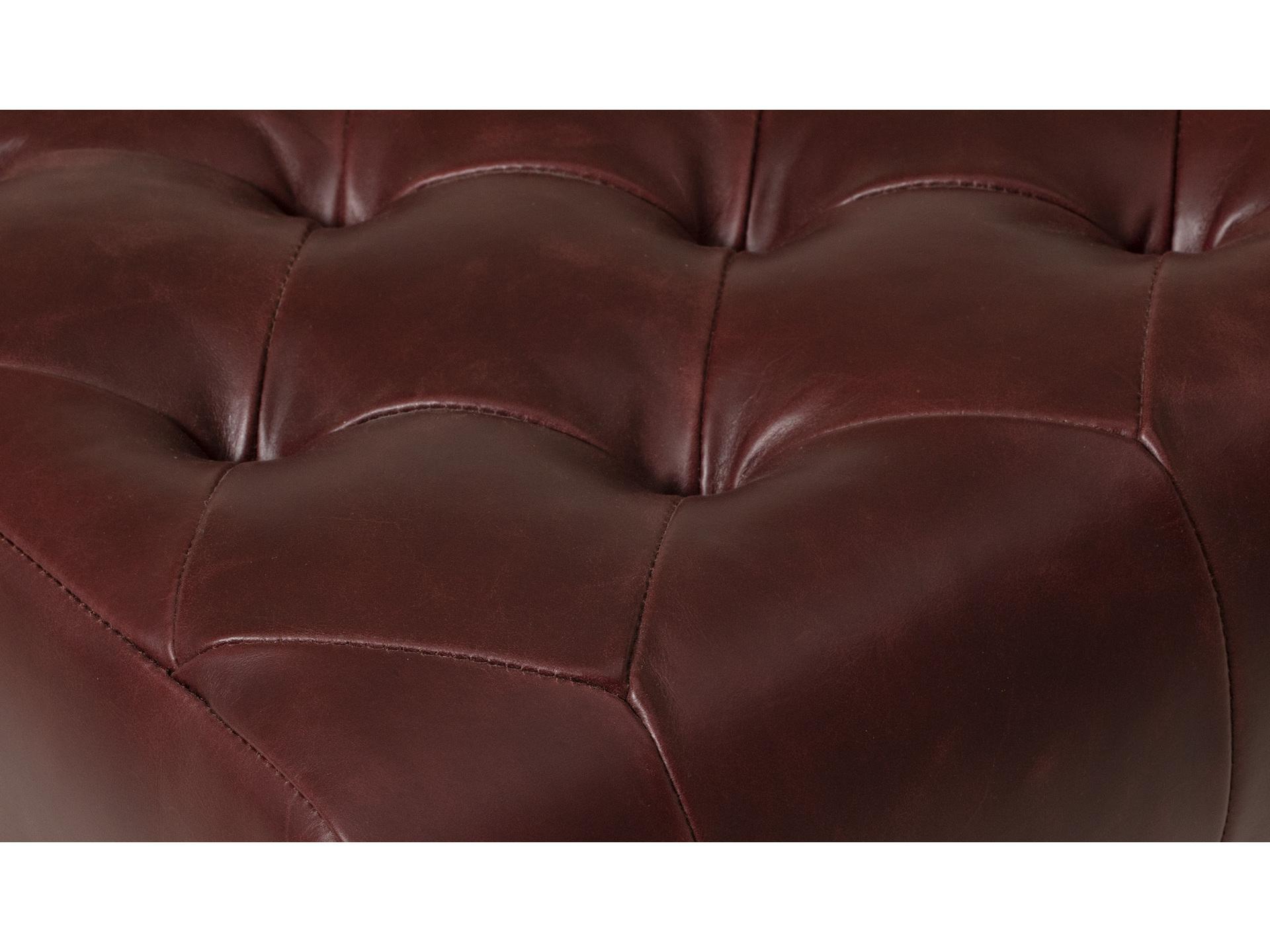 Palliser Wyatt Tufted Leather Upholstery Ottoman