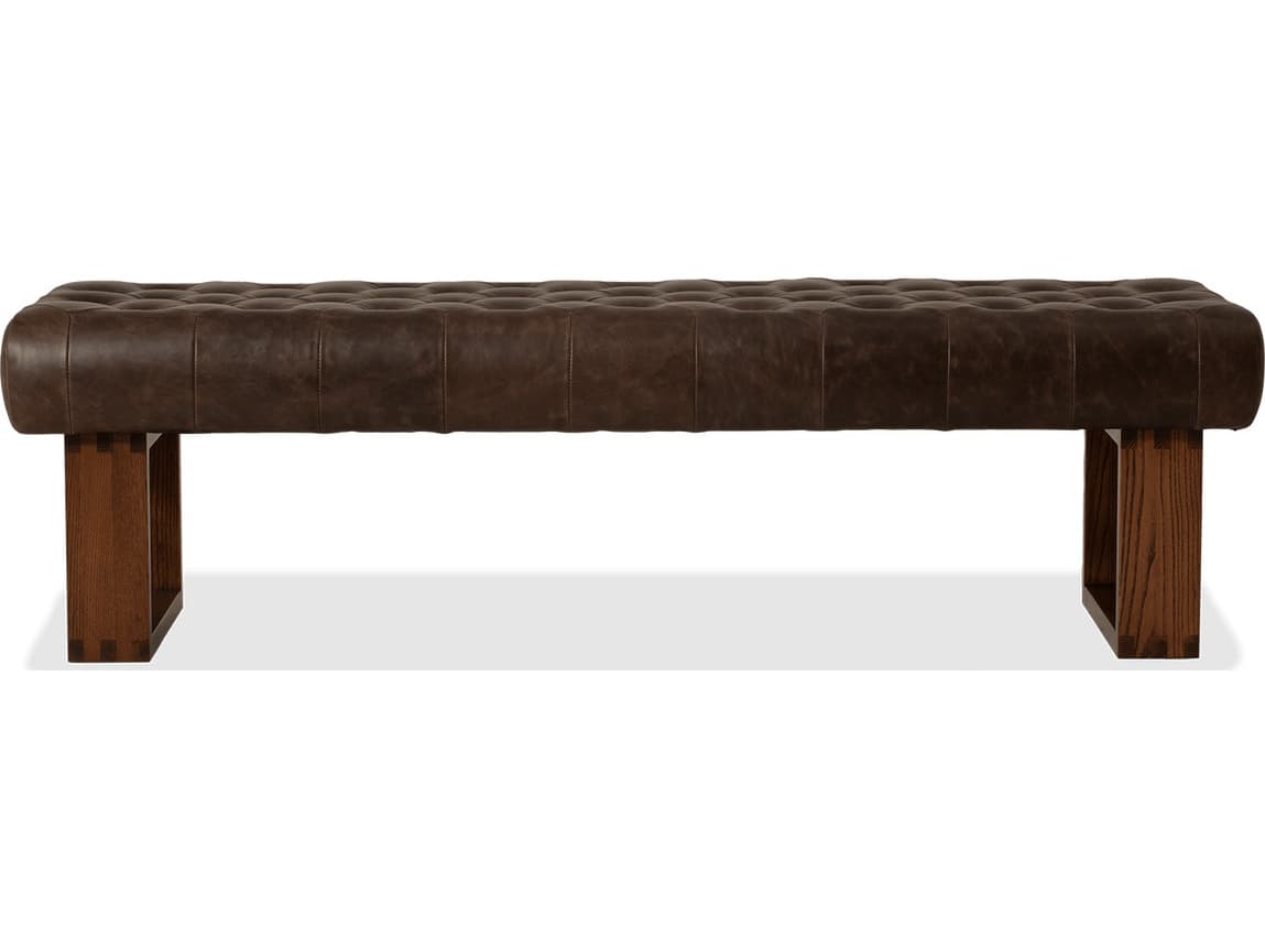 Palliser Wyatt Tufted Leather Upholstery Bench